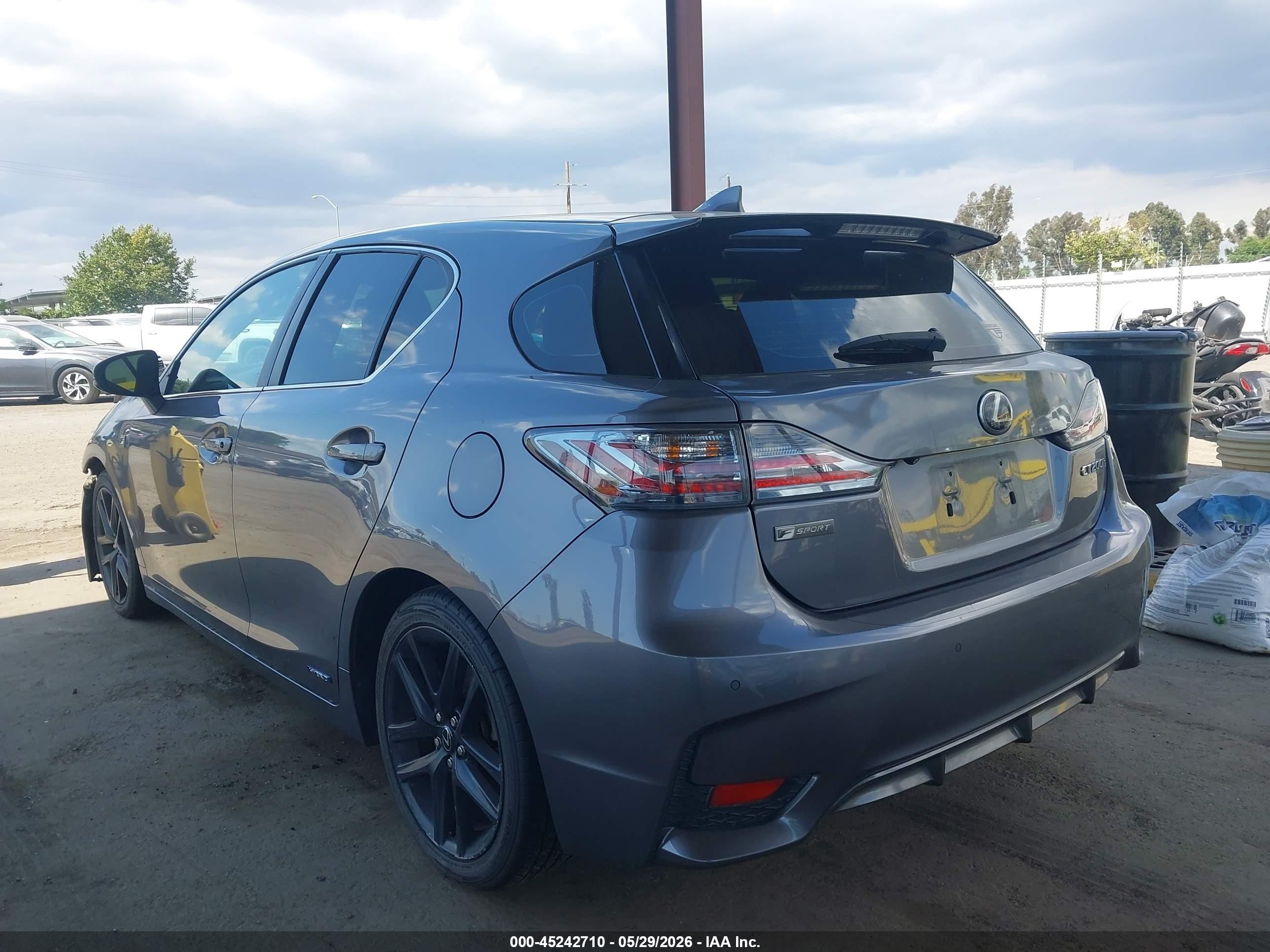 2015 Lexus Ct 200h   Gray vin: JTHKD5BH1F2212009