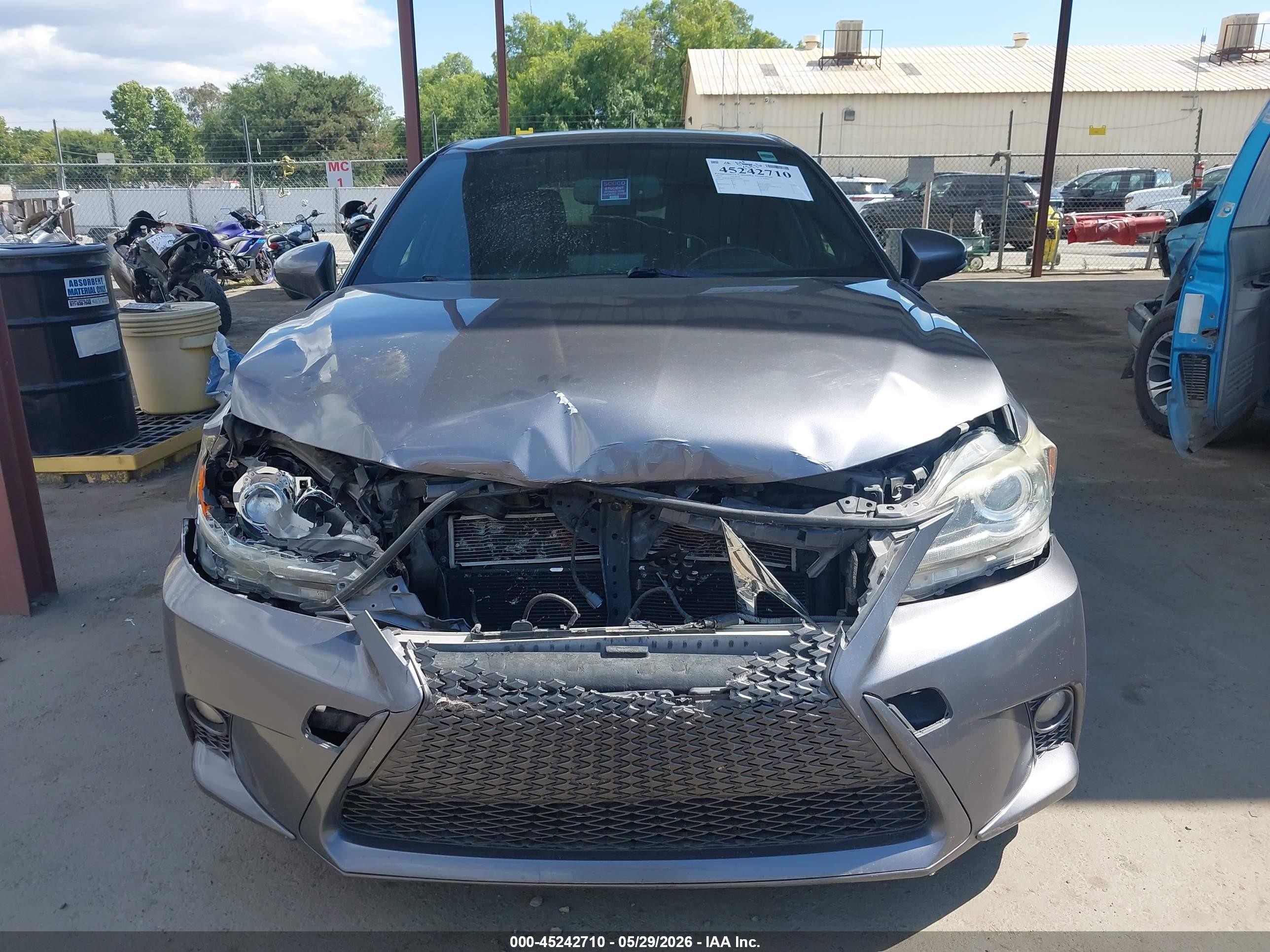 2015 Lexus Ct 200h   Gray vin: JTHKD5BH1F2212009