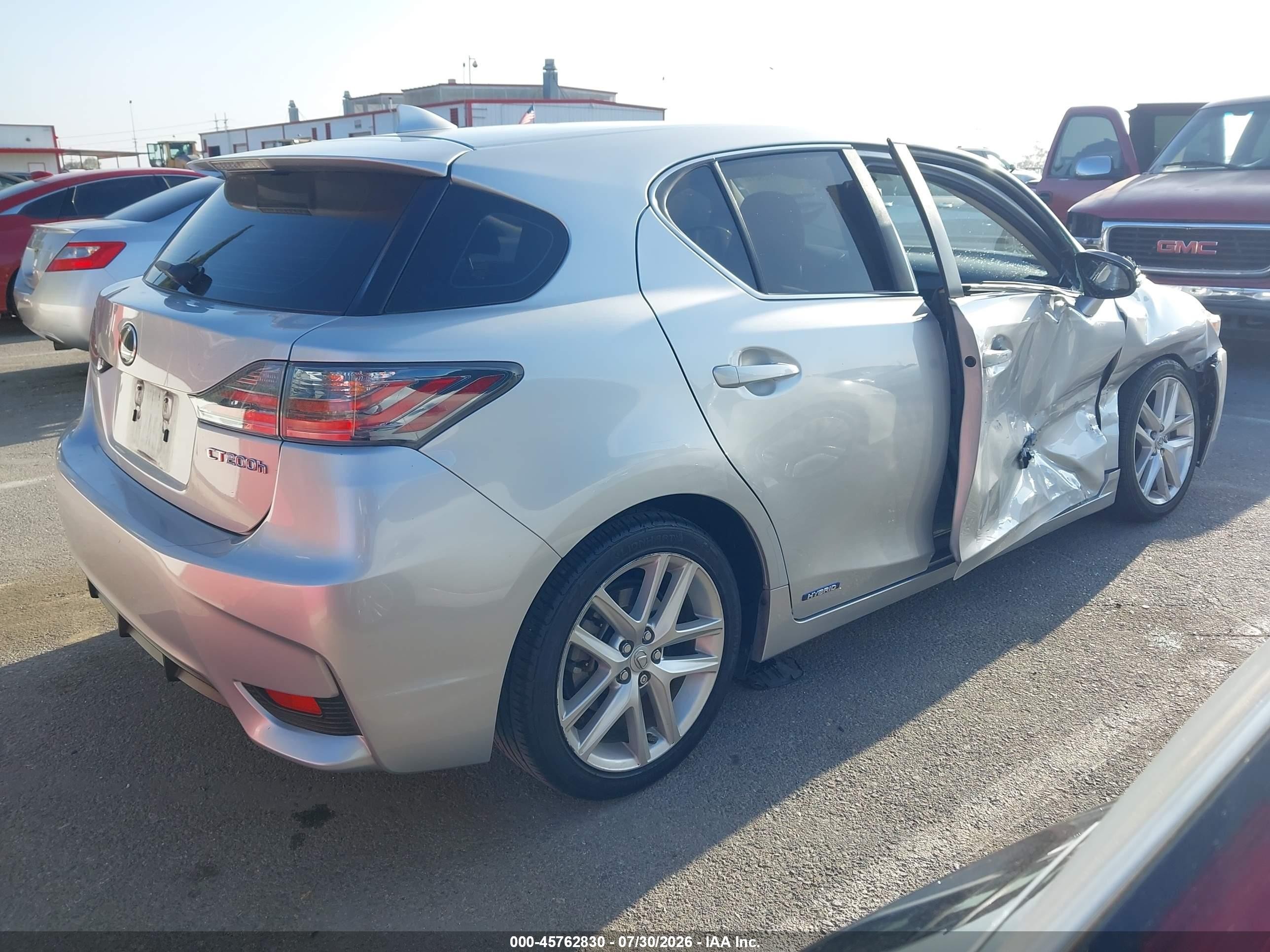 2015 Lexus Ct 200h   Silver vin: JTHKD5BH1F2215301
