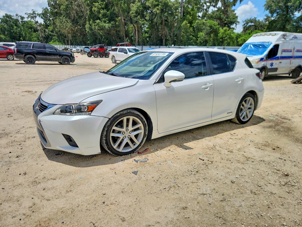 2015 Lexus Ct 200 White vin: JTHKD5BH1F2219736