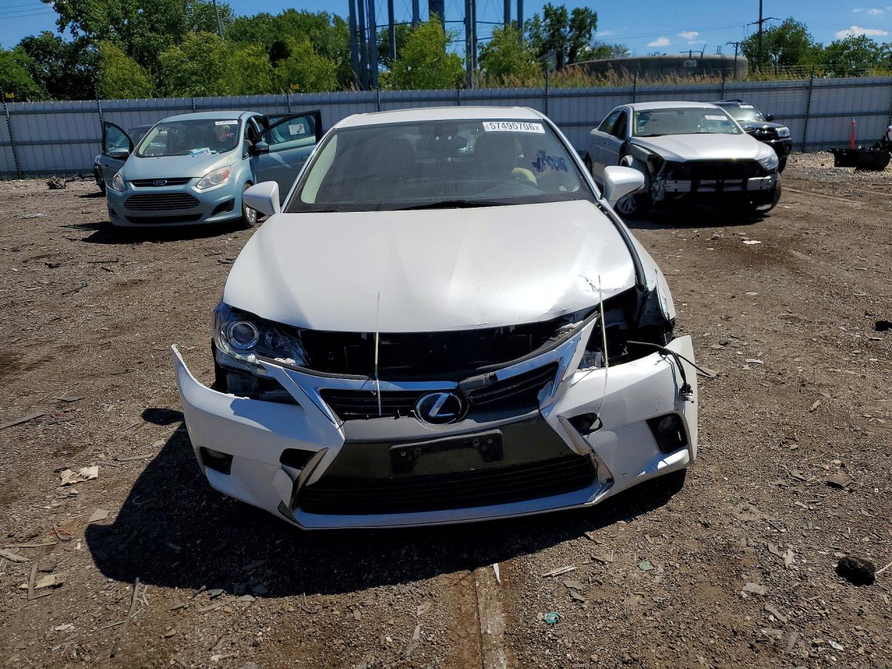 2015 Lexus Ct 200 White vin: JTHKD5BH1F2234740