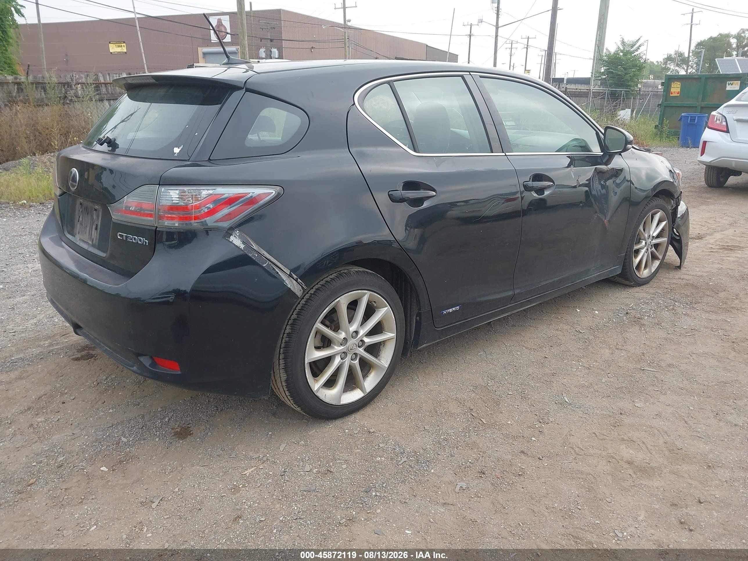 2011 Lexus Ct 200h Premium Black vin: JTHKD5BH2B2009947