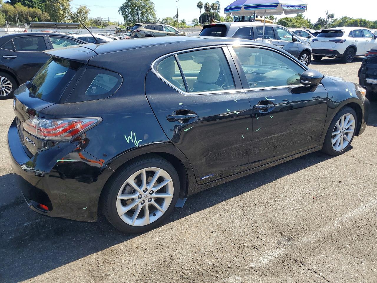 2011 Lexus Ct 200 Black vin: JTHKD5BH2B2028319