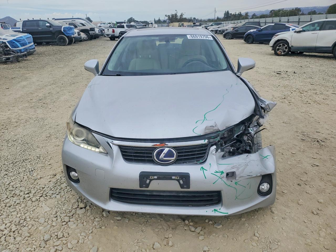 2012 Lexus Ct 200 Gray vin: JTHKD5BH2C2050581