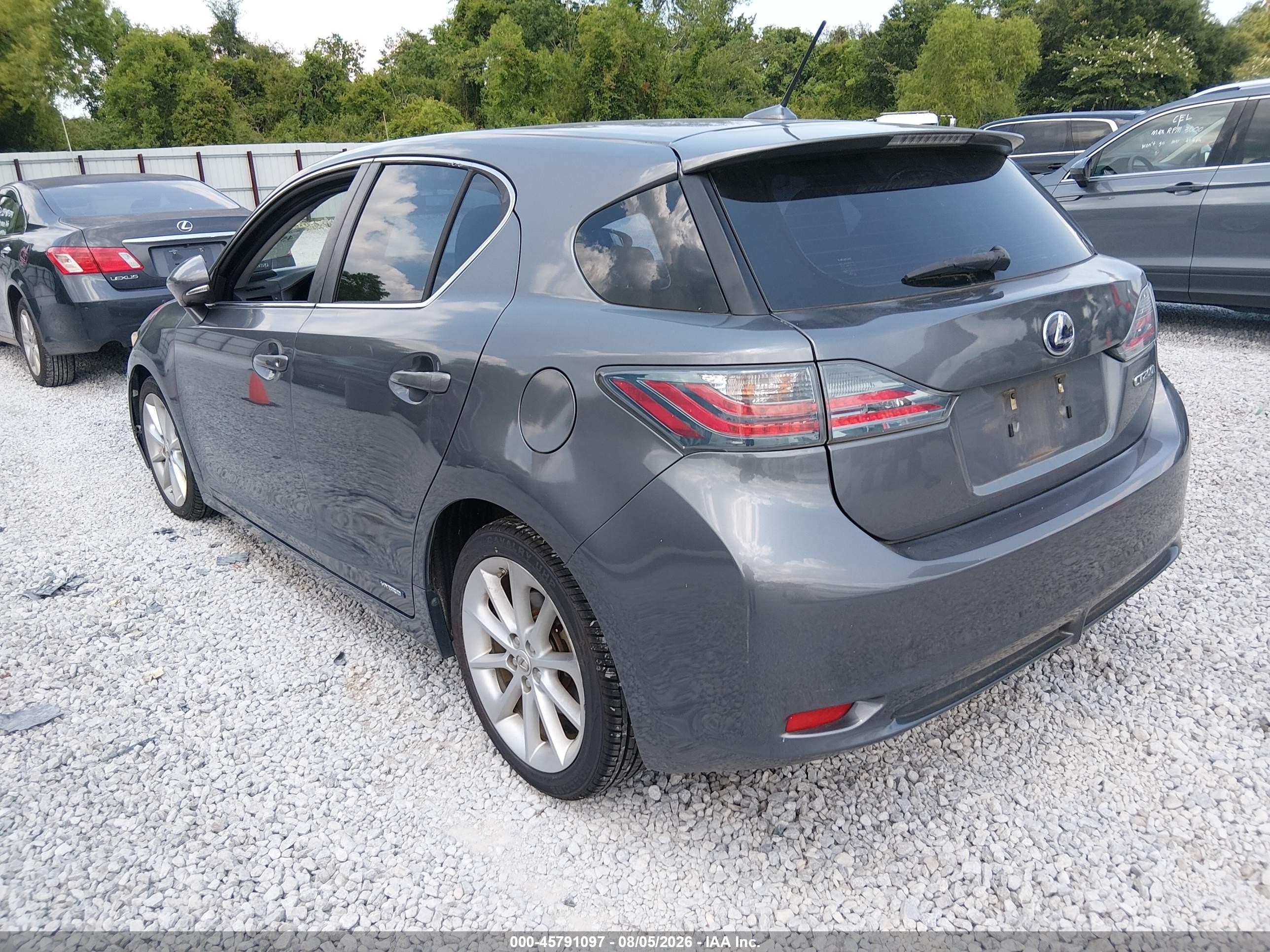 2012 Lexus Ct 200h Premium Серый vin: JTHKD5BH2C2061404