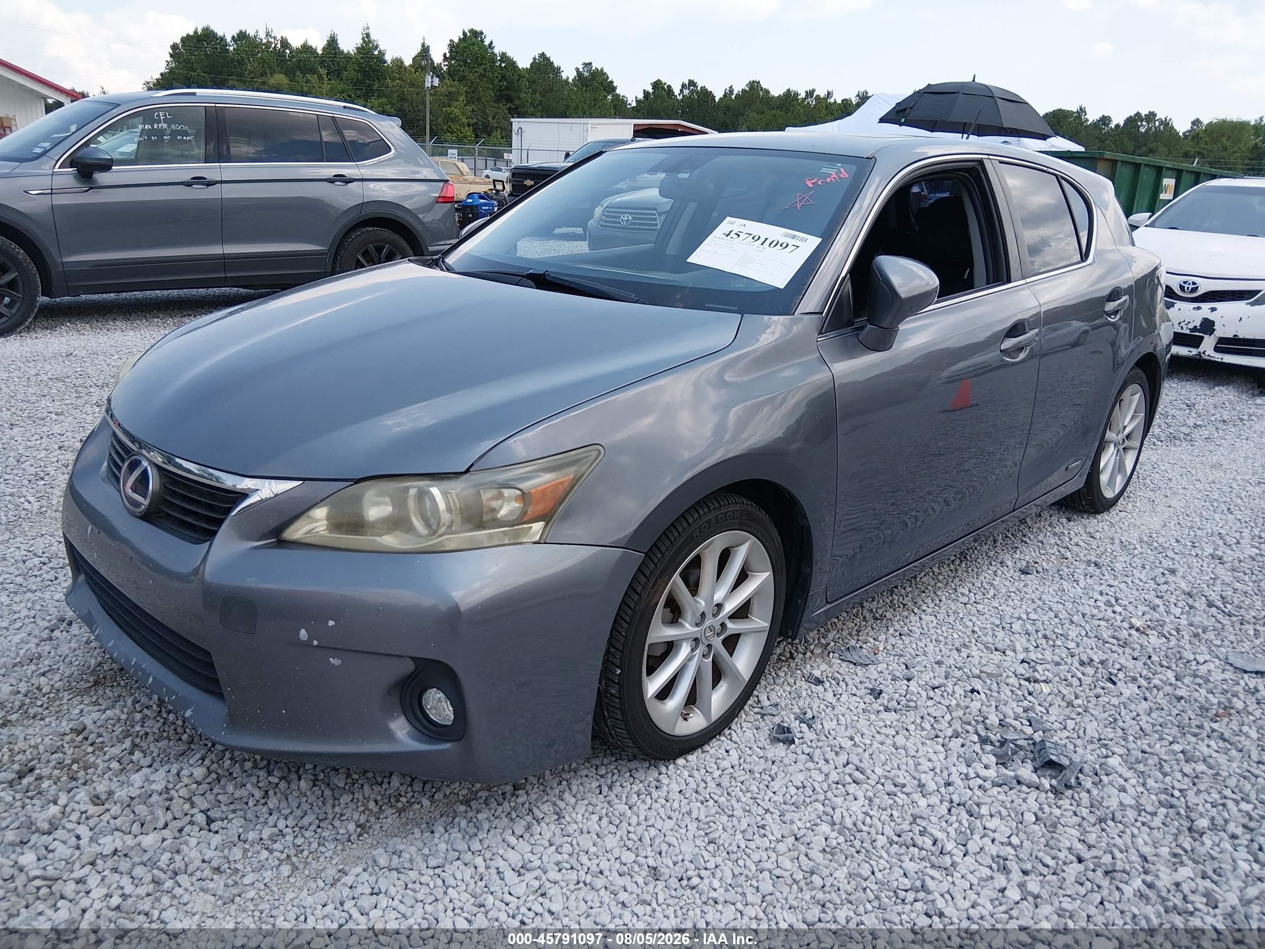 2012 Lexus Ct 200h Premium Серый vin: JTHKD5BH2C2061404