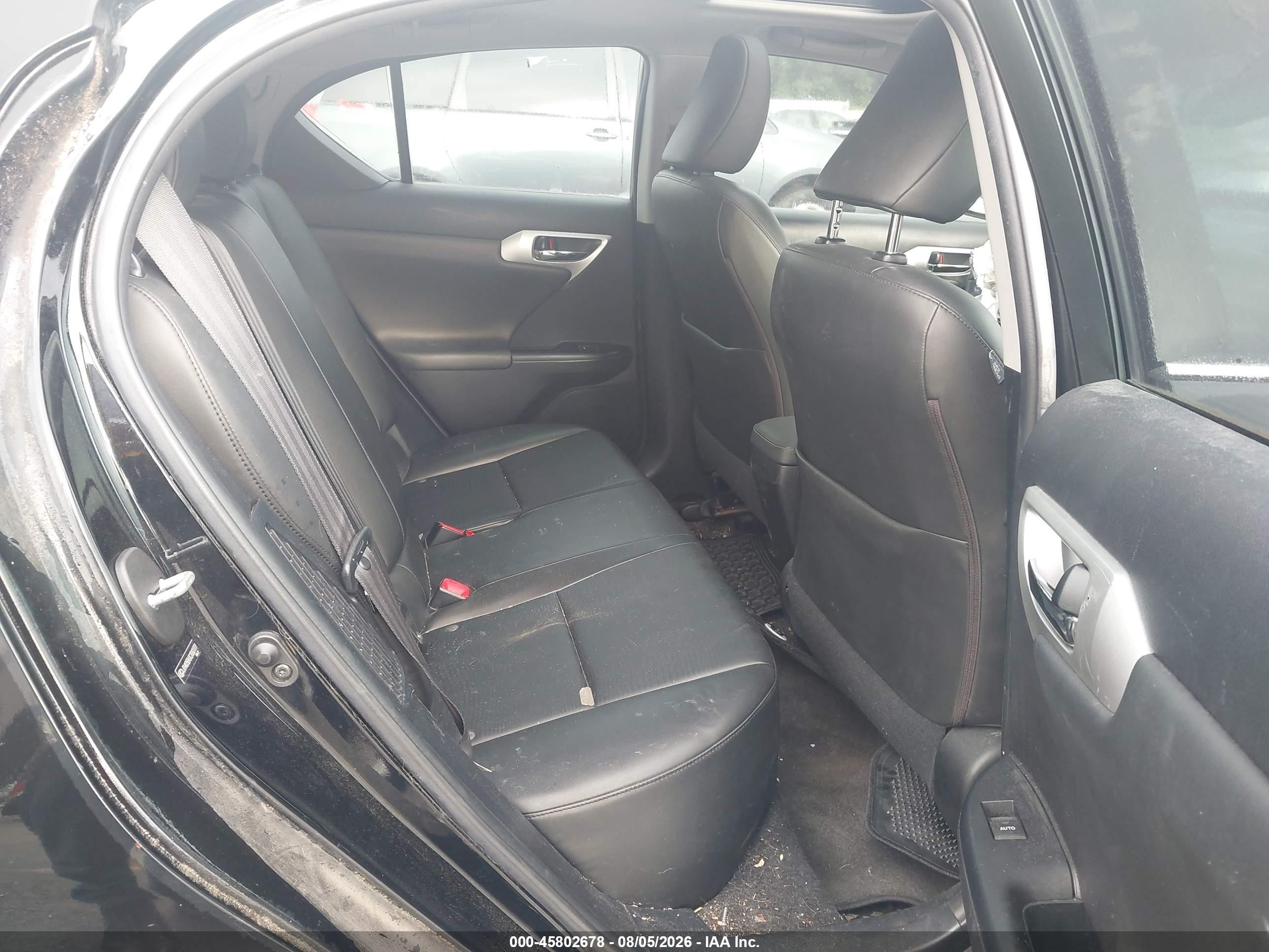2012 Lexus Ct 200h Premium Black vin: JTHKD5BH2C2062777