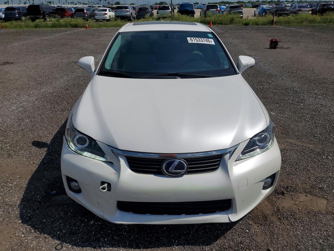 2012 Lexus Ct 200 White vin: JTHKD5BH2C2075156
