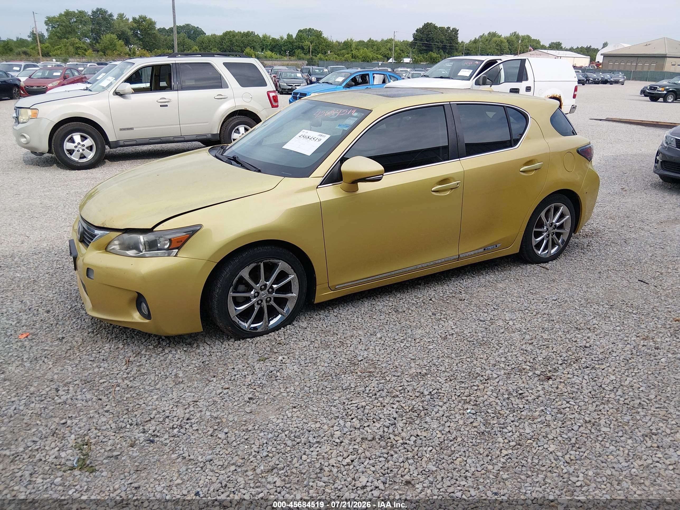 2012 Lexus Ct 200h Premium Gold vin: JTHKD5BH2C2075836