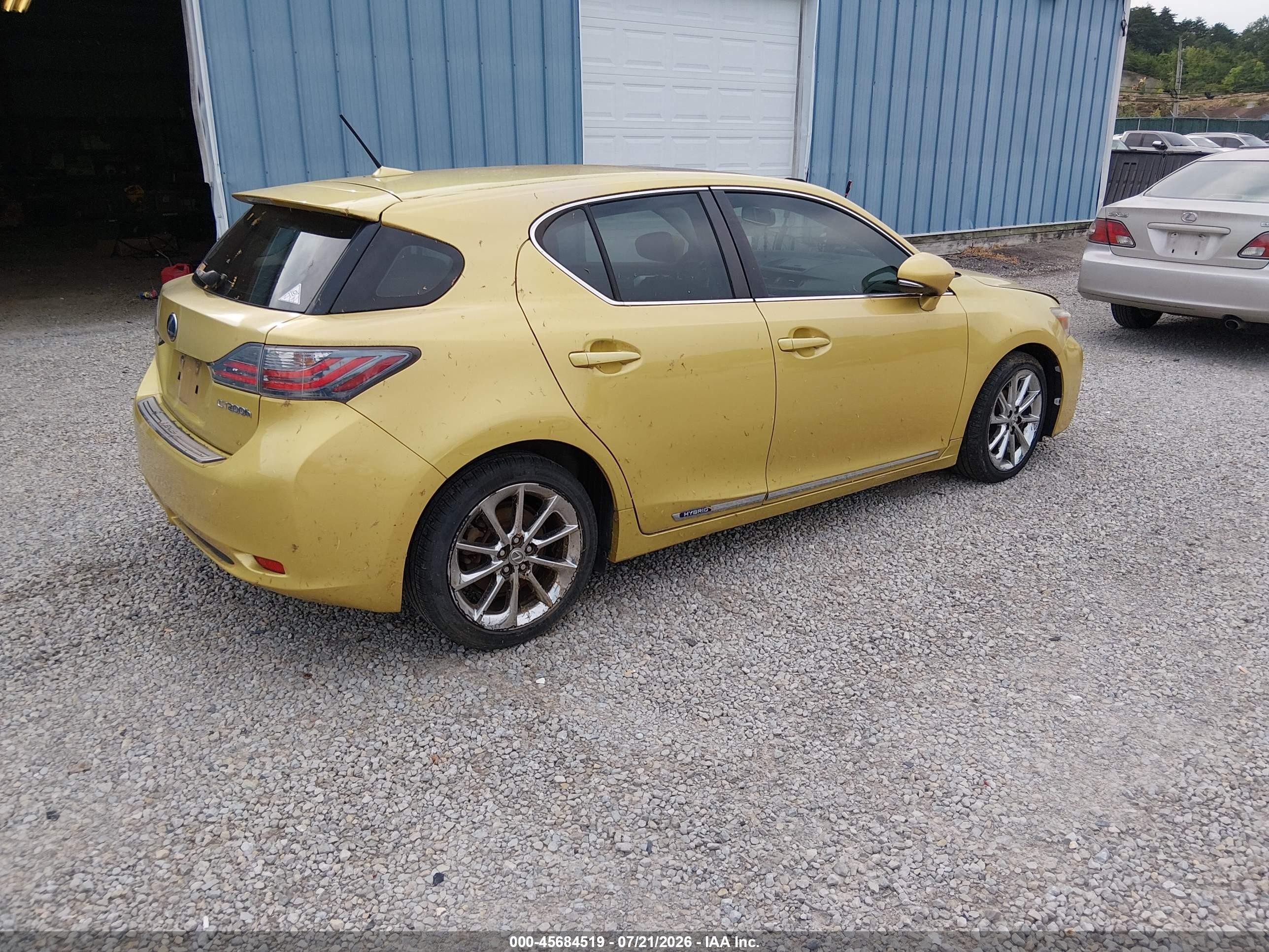 2012 Lexus Ct 200h Premium Gold vin: JTHKD5BH2C2075836