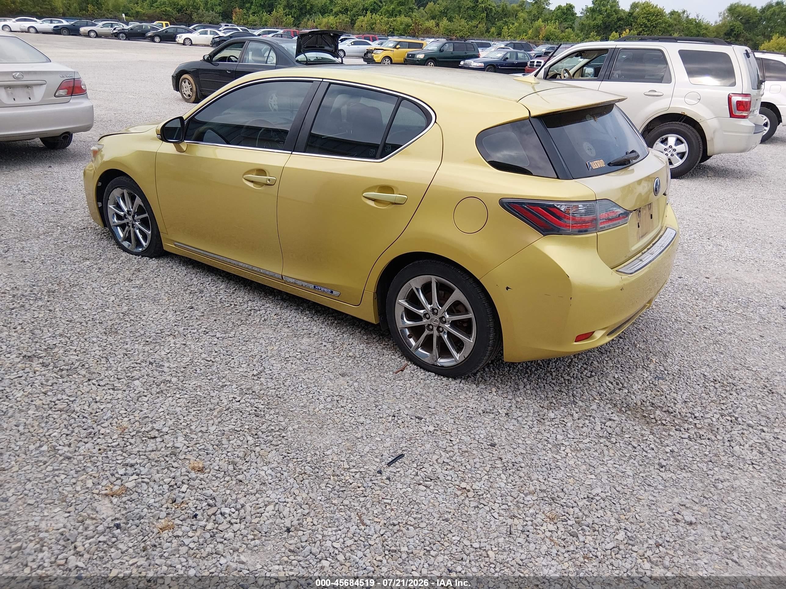 2012 Lexus Ct 200h Premium Gold vin: JTHKD5BH2C2075836