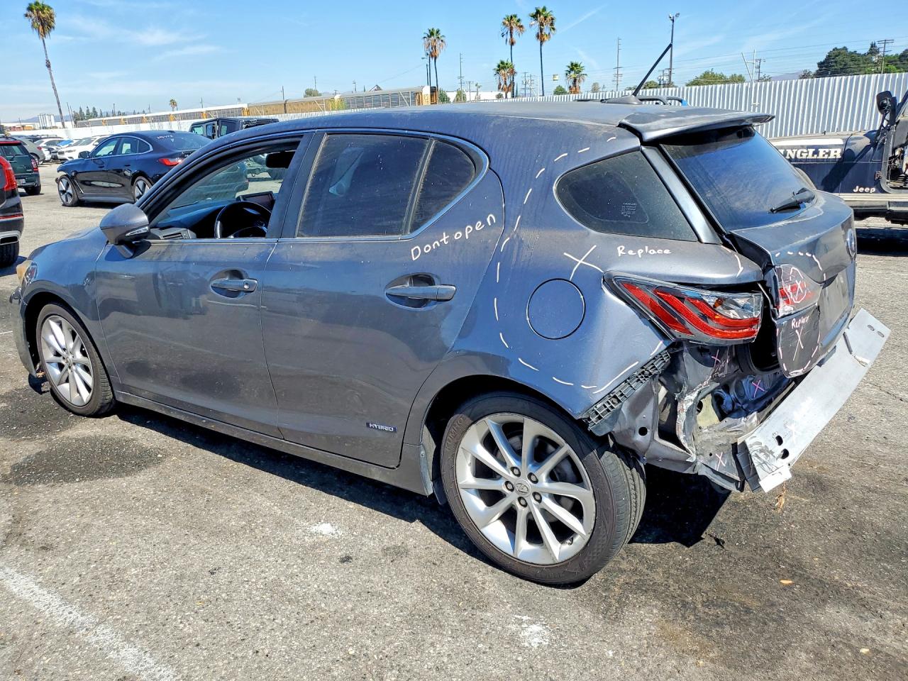 2012 Lexus Ct 200 Charcoal vin: JTHKD5BH2C2081295