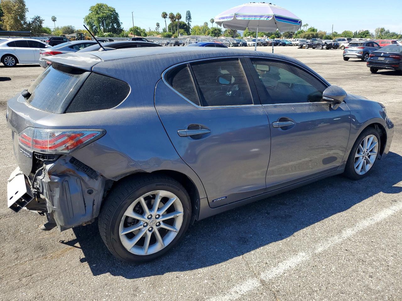 2012 Lexus Ct 200 Charcoal vin: JTHKD5BH2C2081295