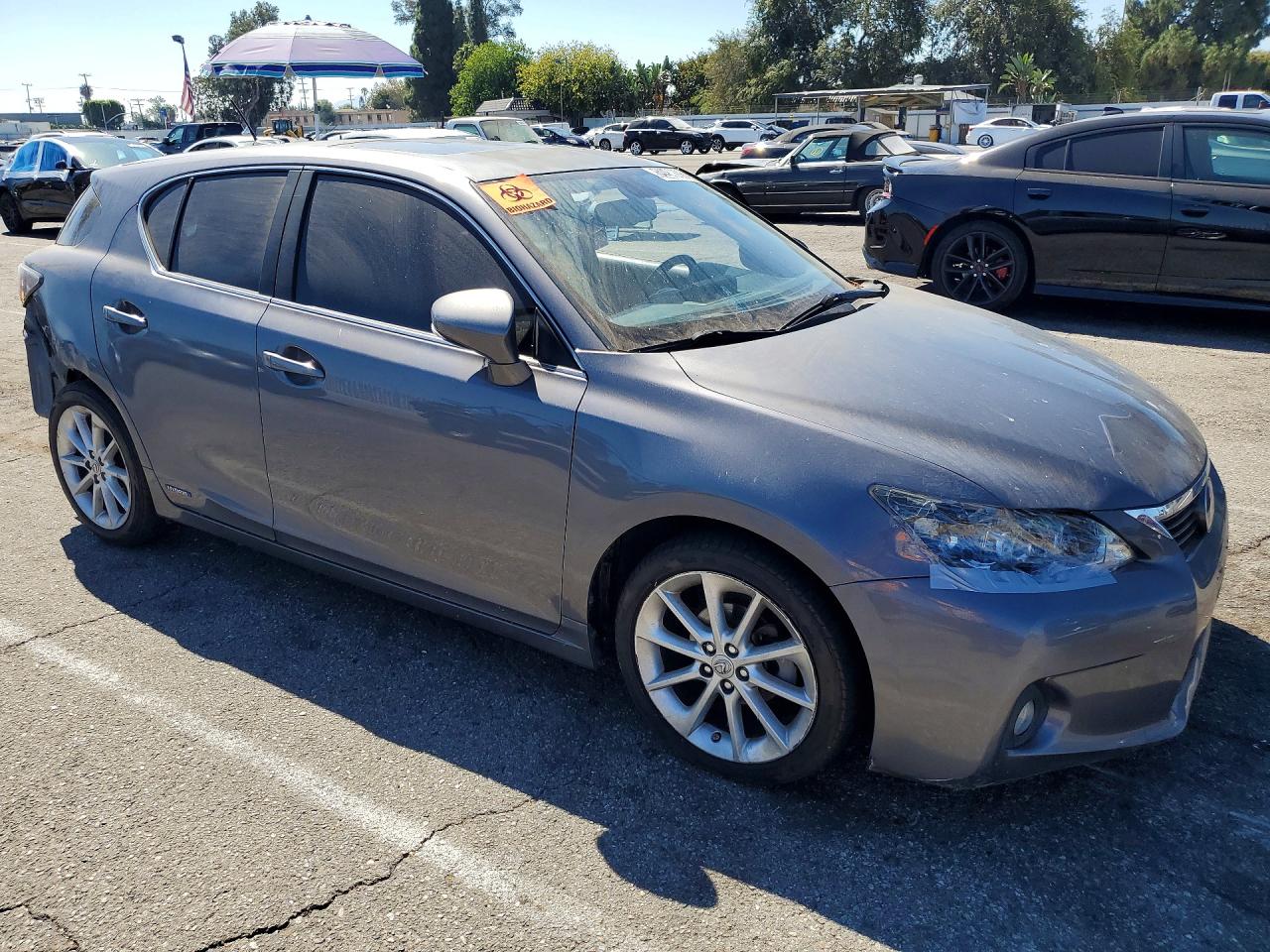 2012 Lexus Ct 200 Charcoal vin: JTHKD5BH2C2081295