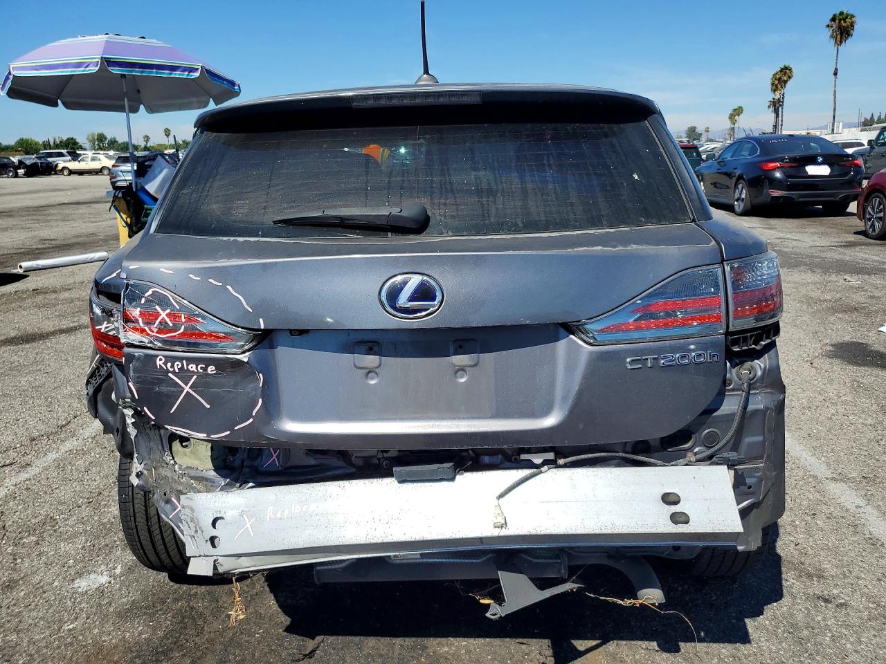 2012 Lexus Ct 200 Charcoal vin: JTHKD5BH2C2081295