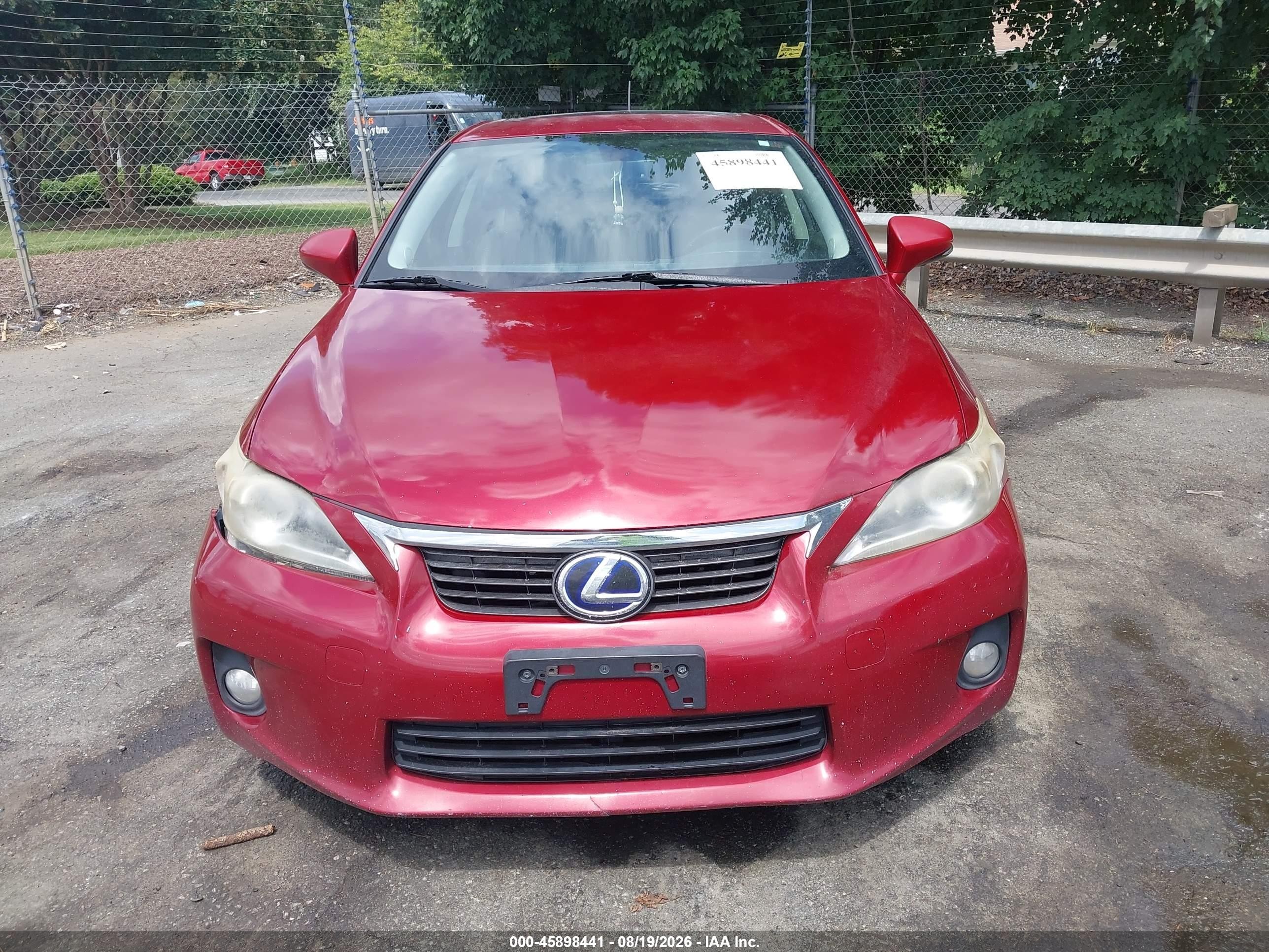 2012 Lexus Ct 200h Premium Red vin: JTHKD5BH2C2086514