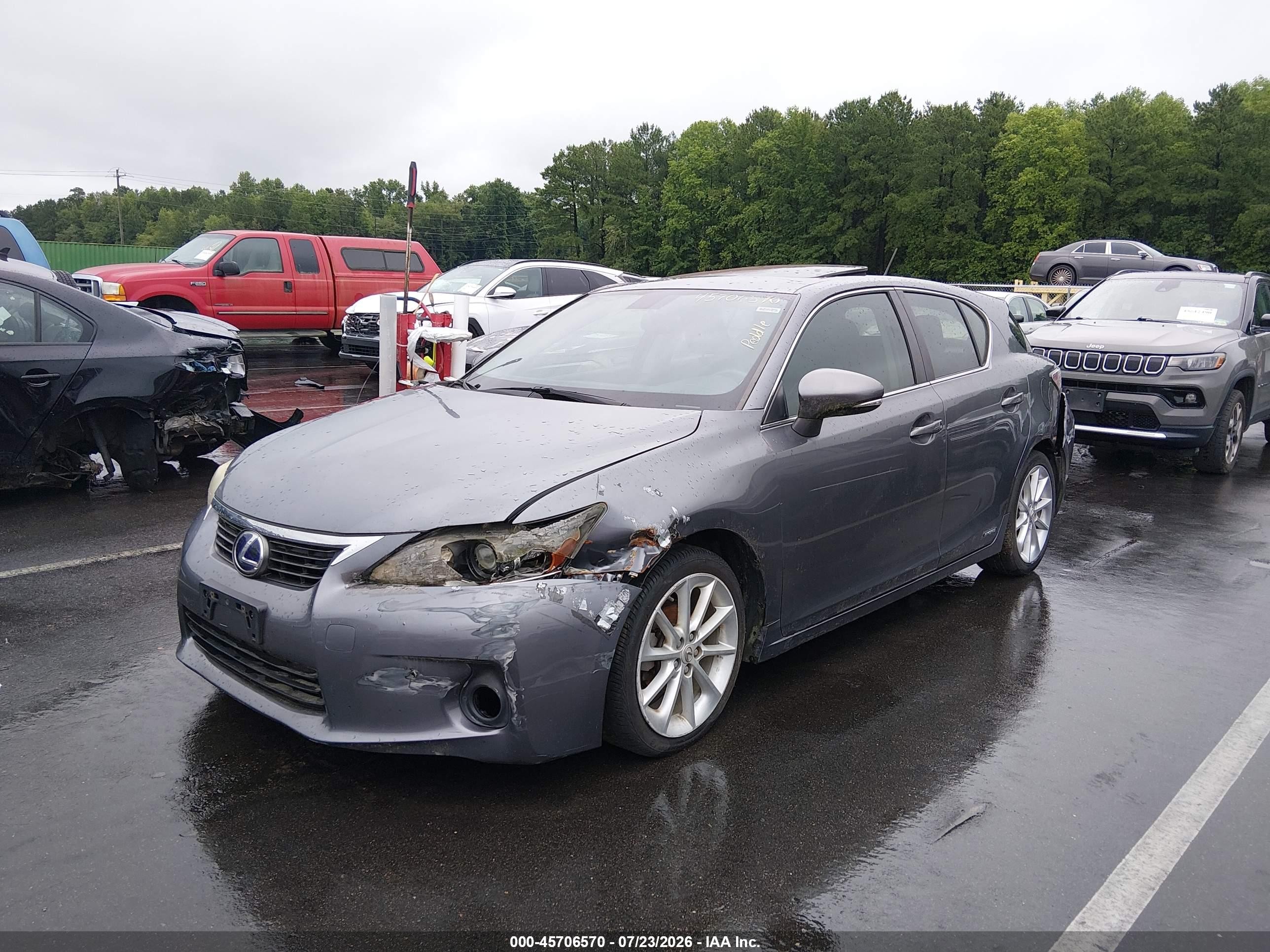 2012 Lexus Ct 200h Premium Silver vin: JTHKD5BH2C2086772