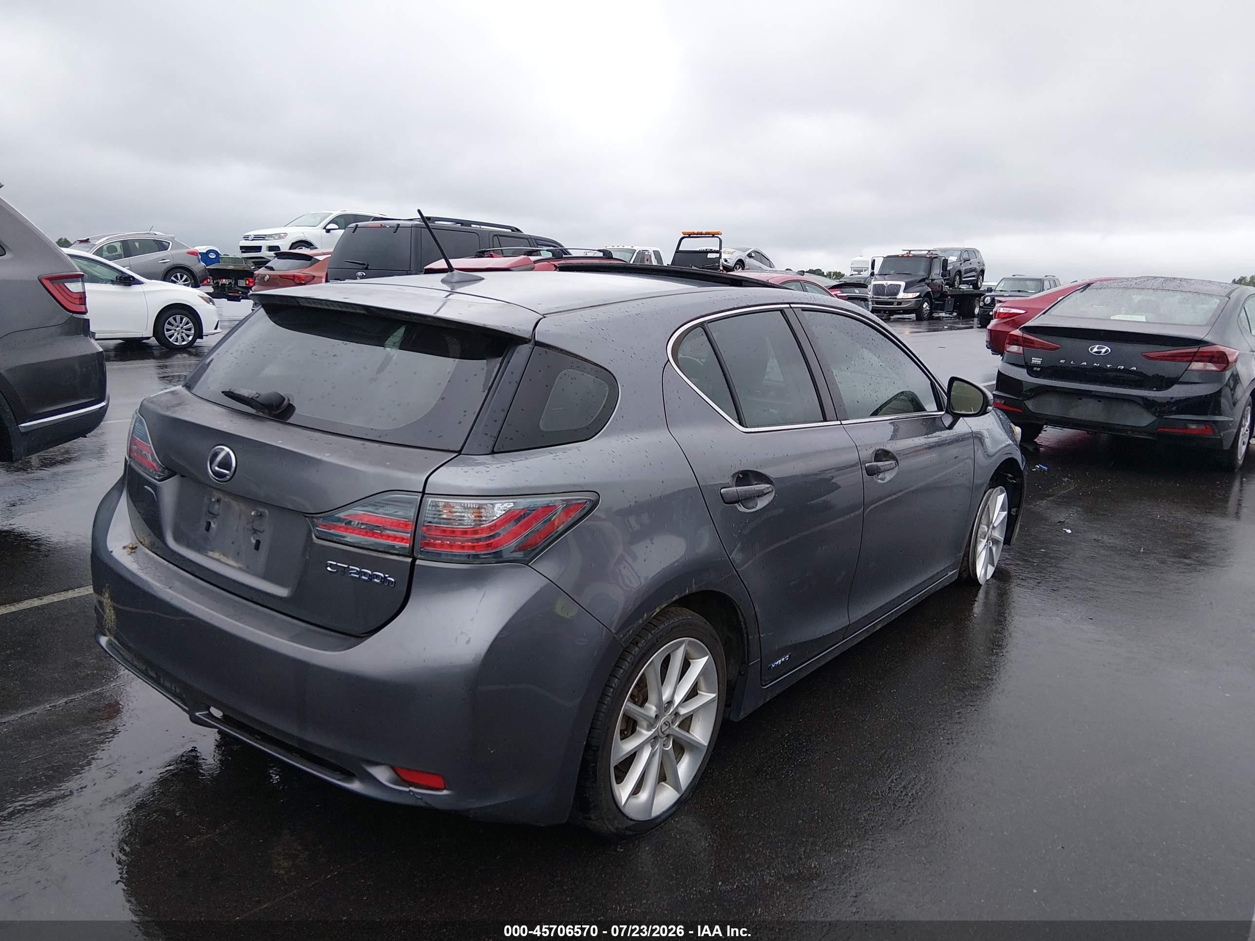 2012 Lexus Ct 200h Premium Silver vin: JTHKD5BH2C2086772