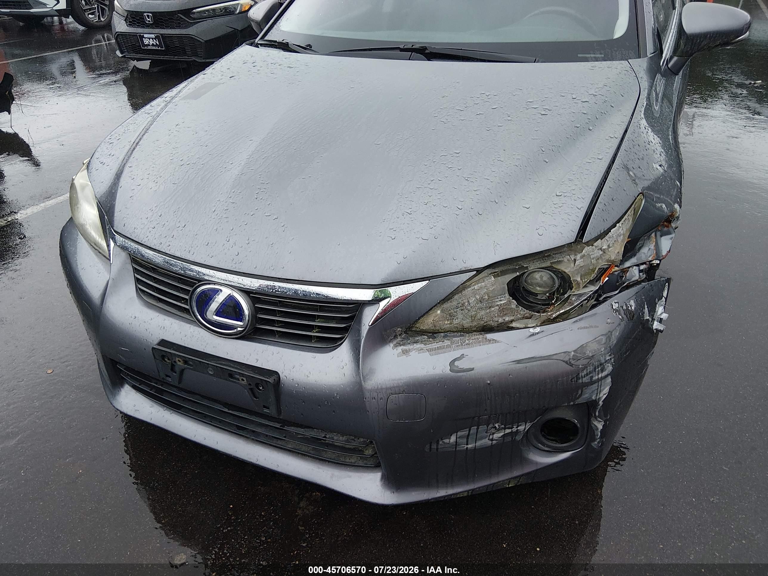 2012 Lexus Ct 200h Premium Silver vin: JTHKD5BH2C2086772