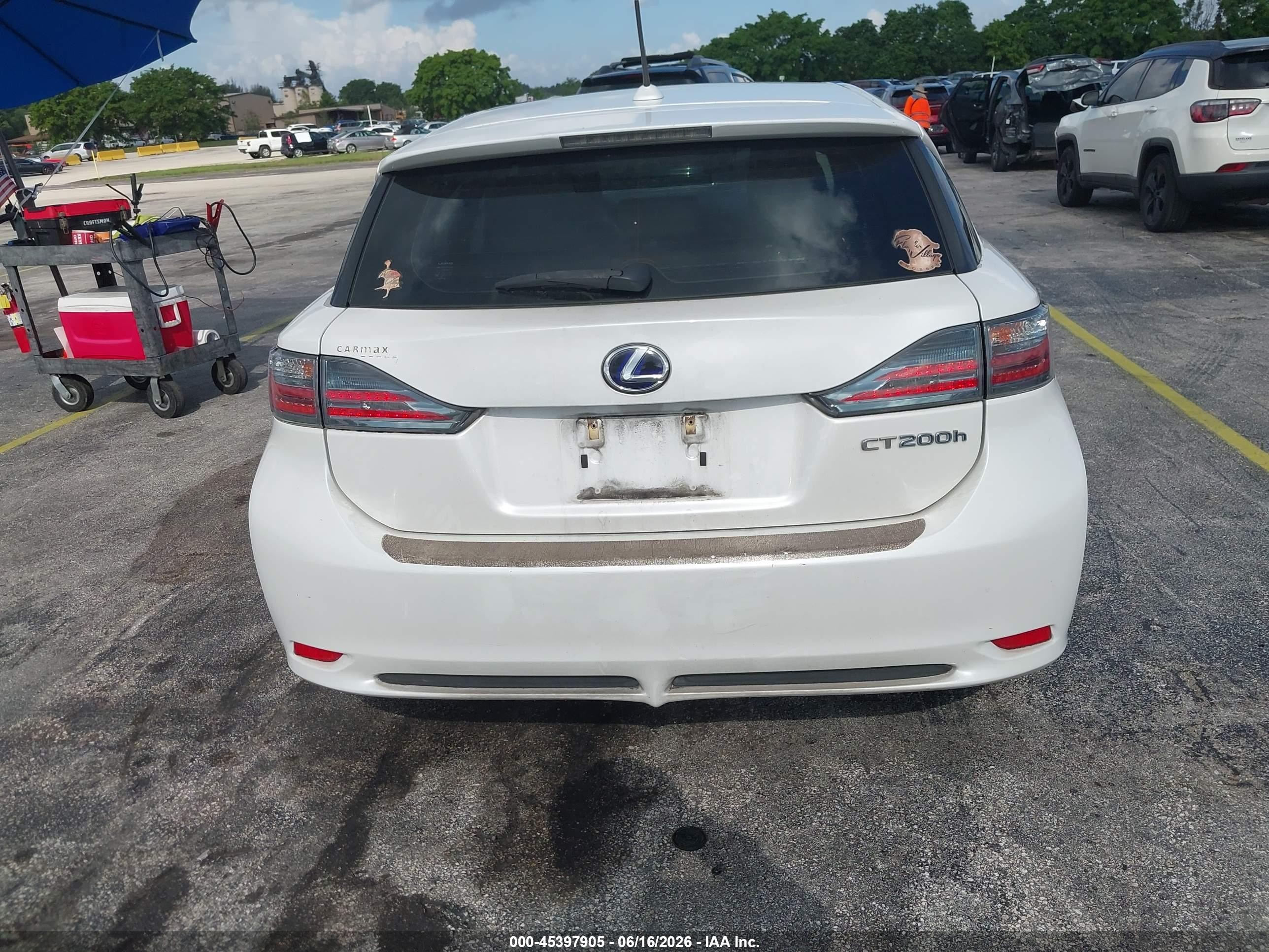 2012 Lexus Ct 200h Premium White vin: JTHKD5BH2C2098758