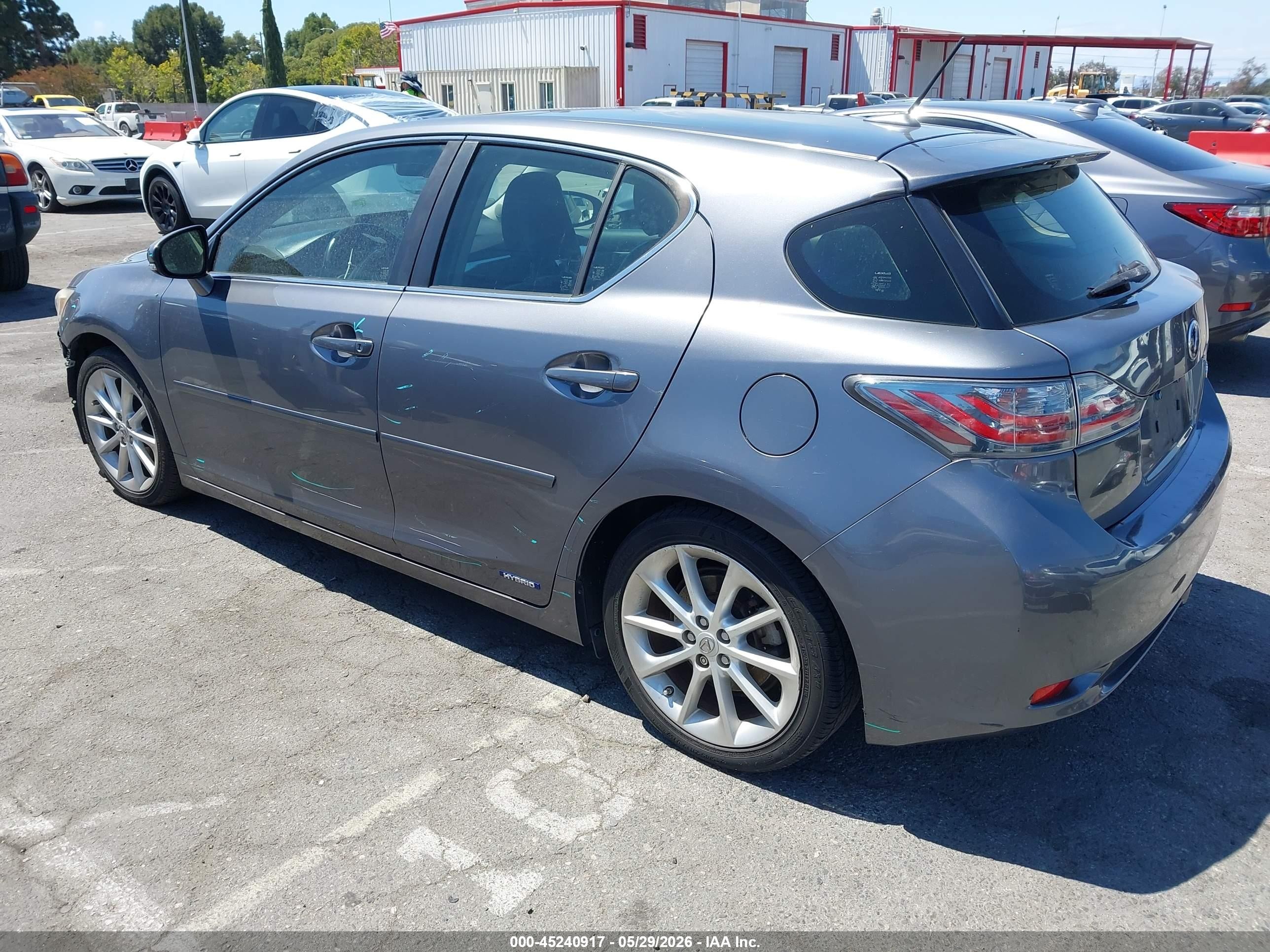 2012 Lexus Ct 200h Premium Gray vin: JTHKD5BH2C2102467