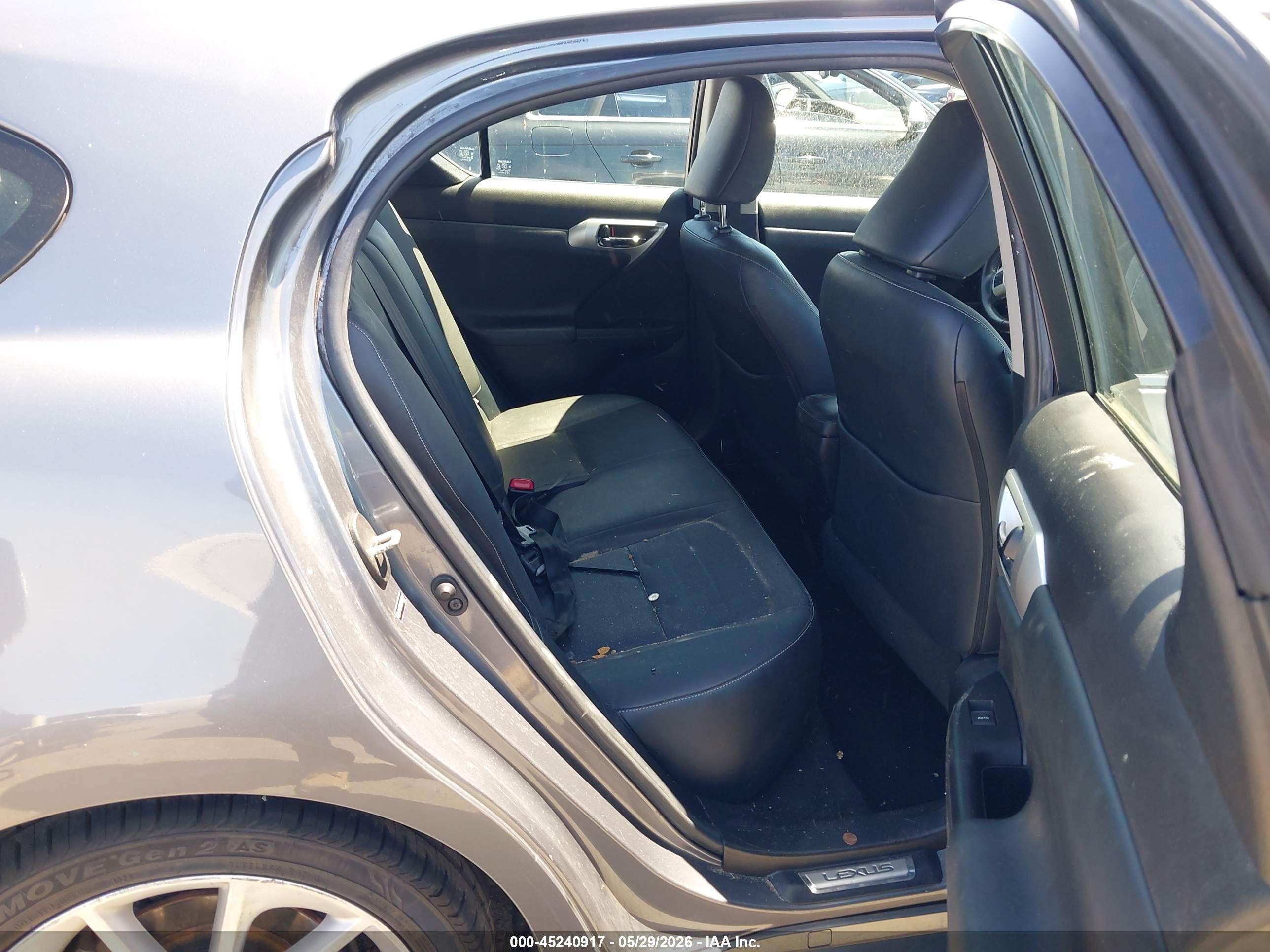 2012 Lexus Ct 200h Premium Gray vin: JTHKD5BH2C2102467