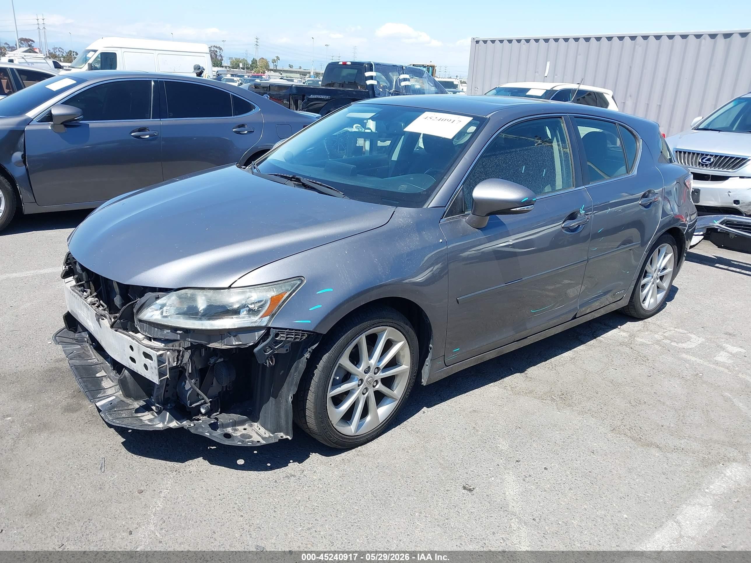 2012 Lexus Ct 200h Premium Gray vin: JTHKD5BH2C2102467