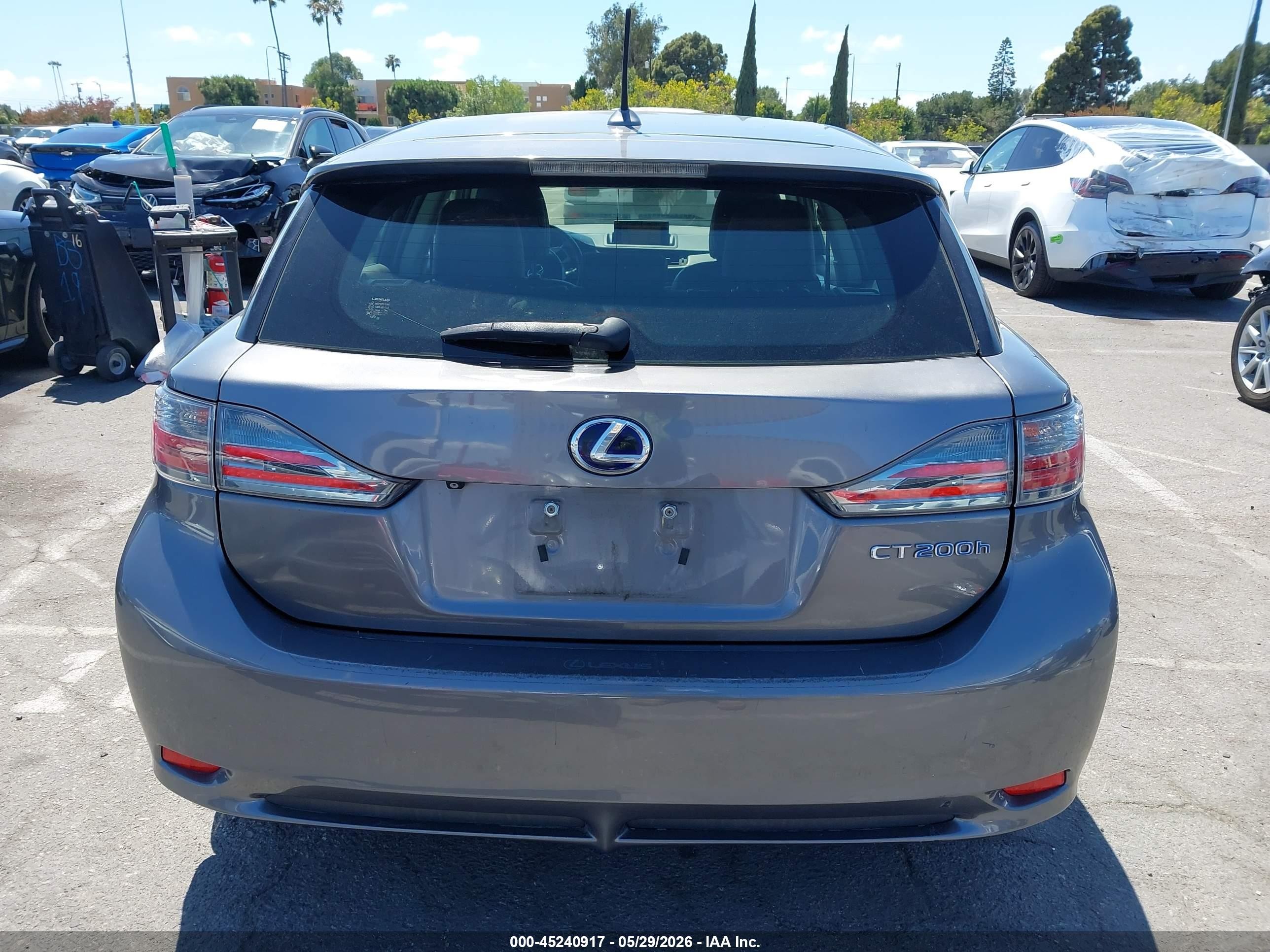 2012 Lexus Ct 200h Premium Gray vin: JTHKD5BH2C2102467