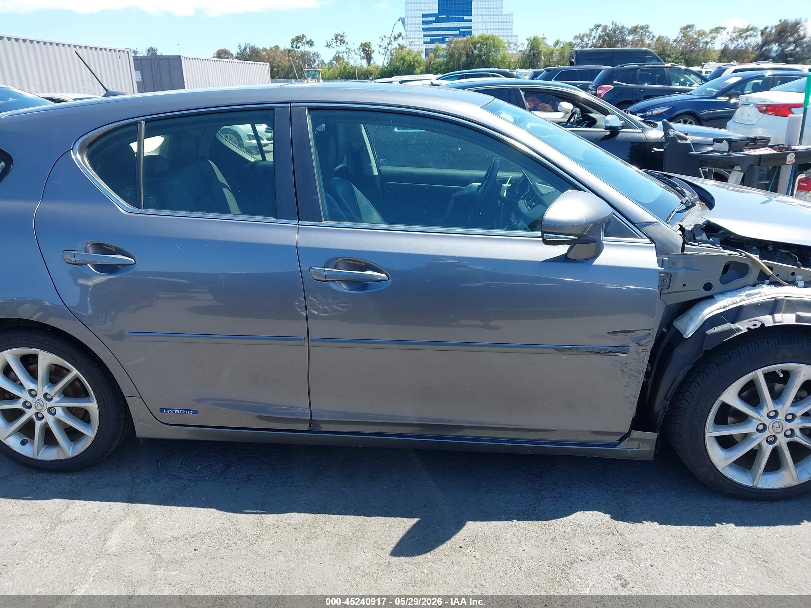 2012 Lexus Ct 200h Premium Gray vin: JTHKD5BH2C2102467