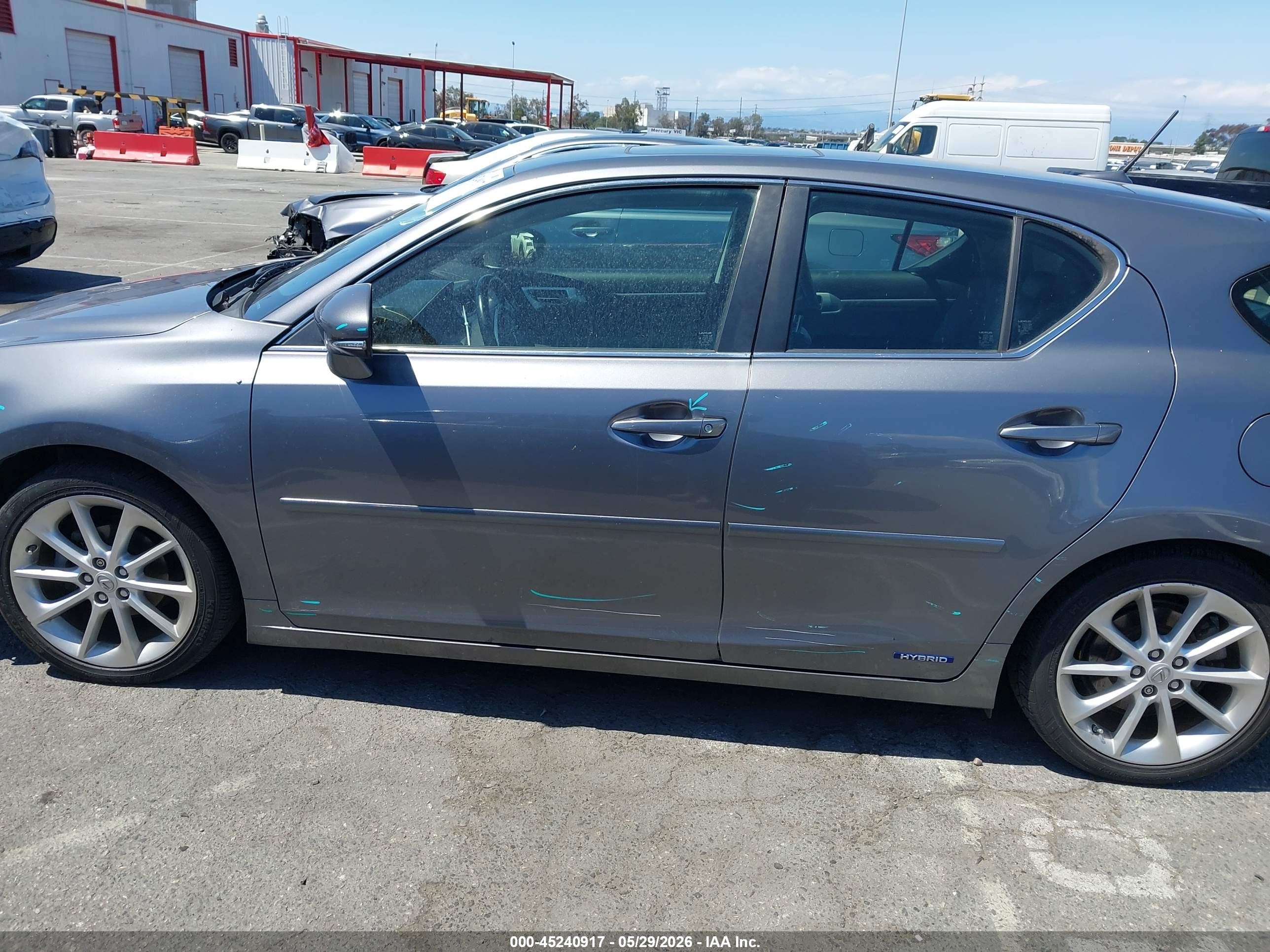 2012 Lexus Ct 200h Premium Gray vin: JTHKD5BH2C2102467