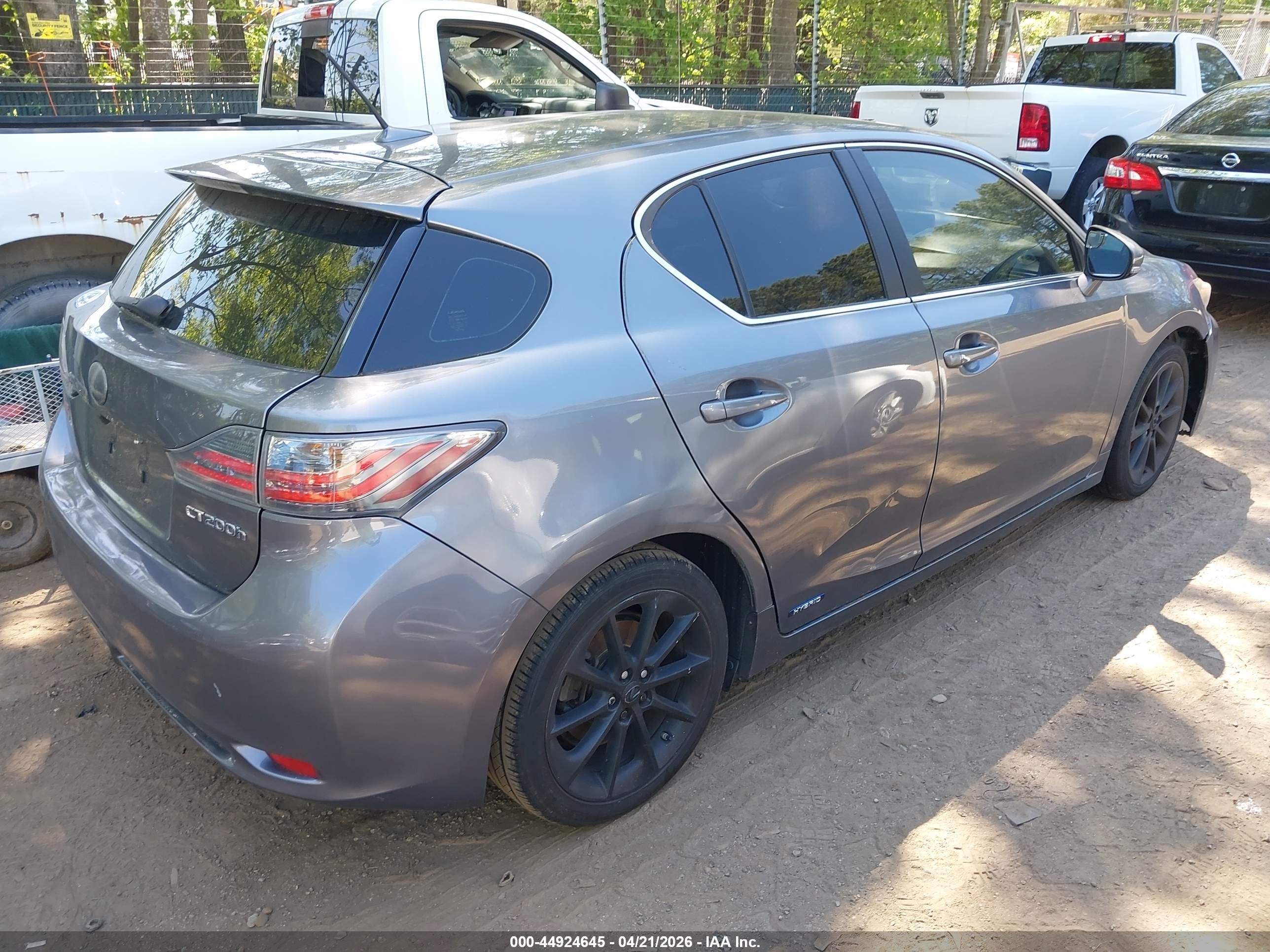 2012 Lexus Ct 200h Premium Gray vin: JTHKD5BH2C2106521