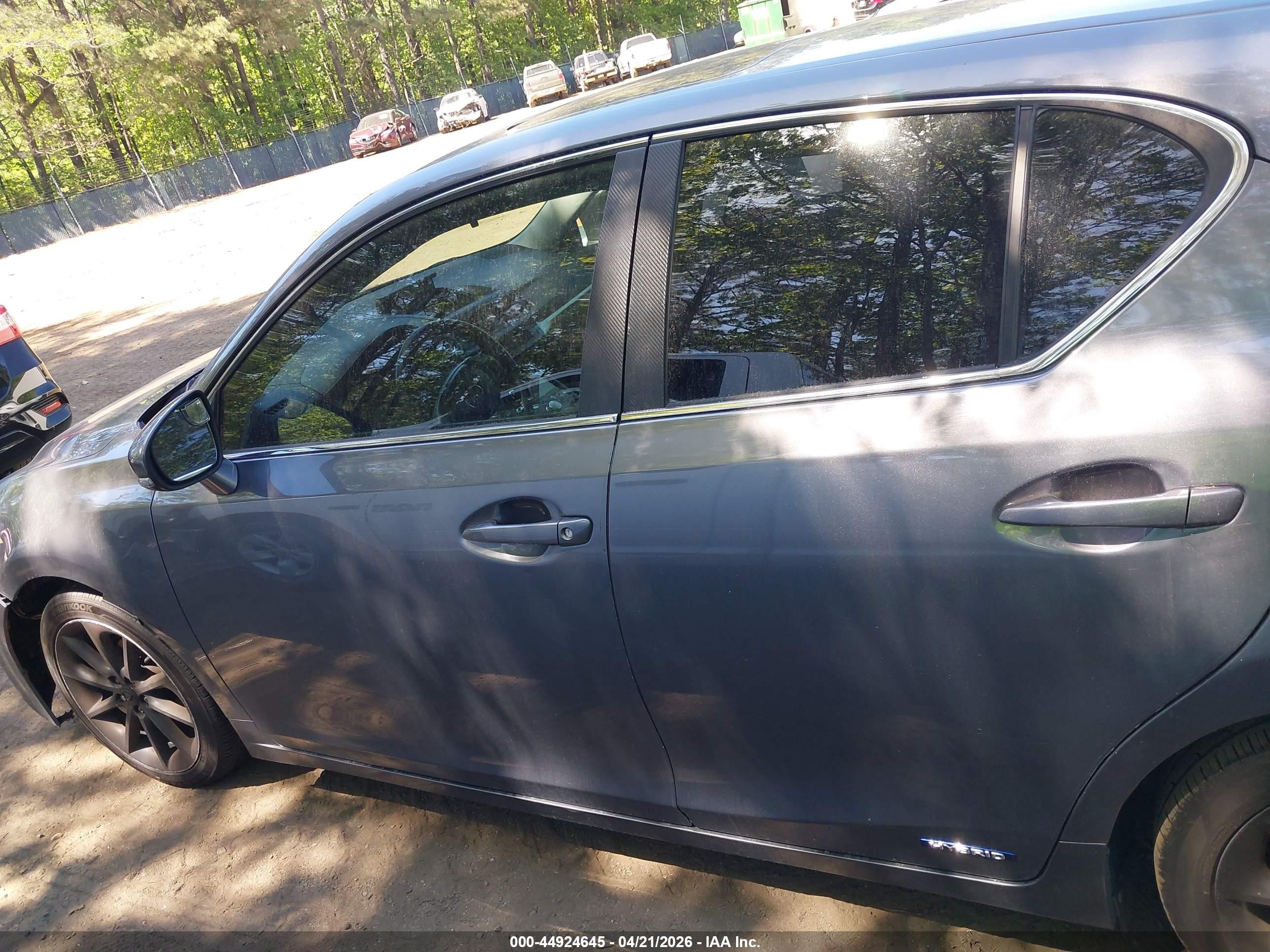 2012 Lexus Ct 200h Premium Gray vin: JTHKD5BH2C2106521