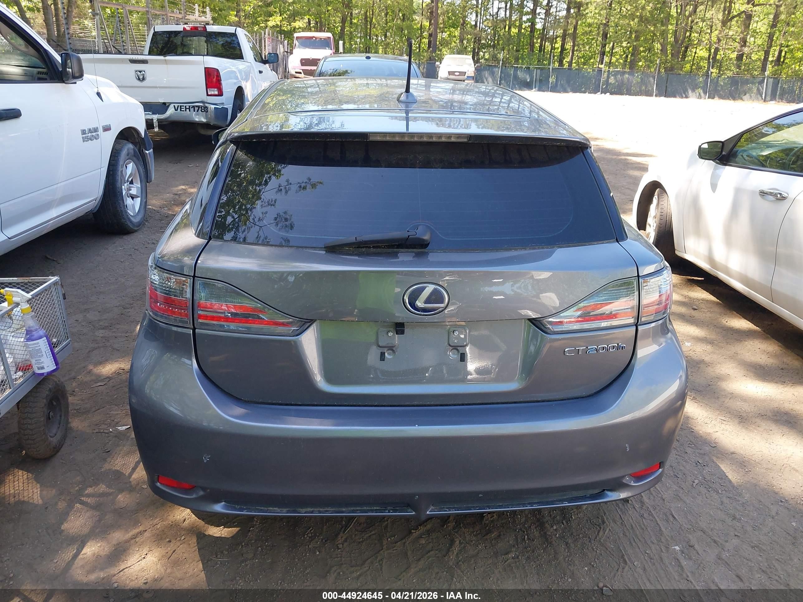 2012 Lexus Ct 200h Premium Gray vin: JTHKD5BH2C2106521
