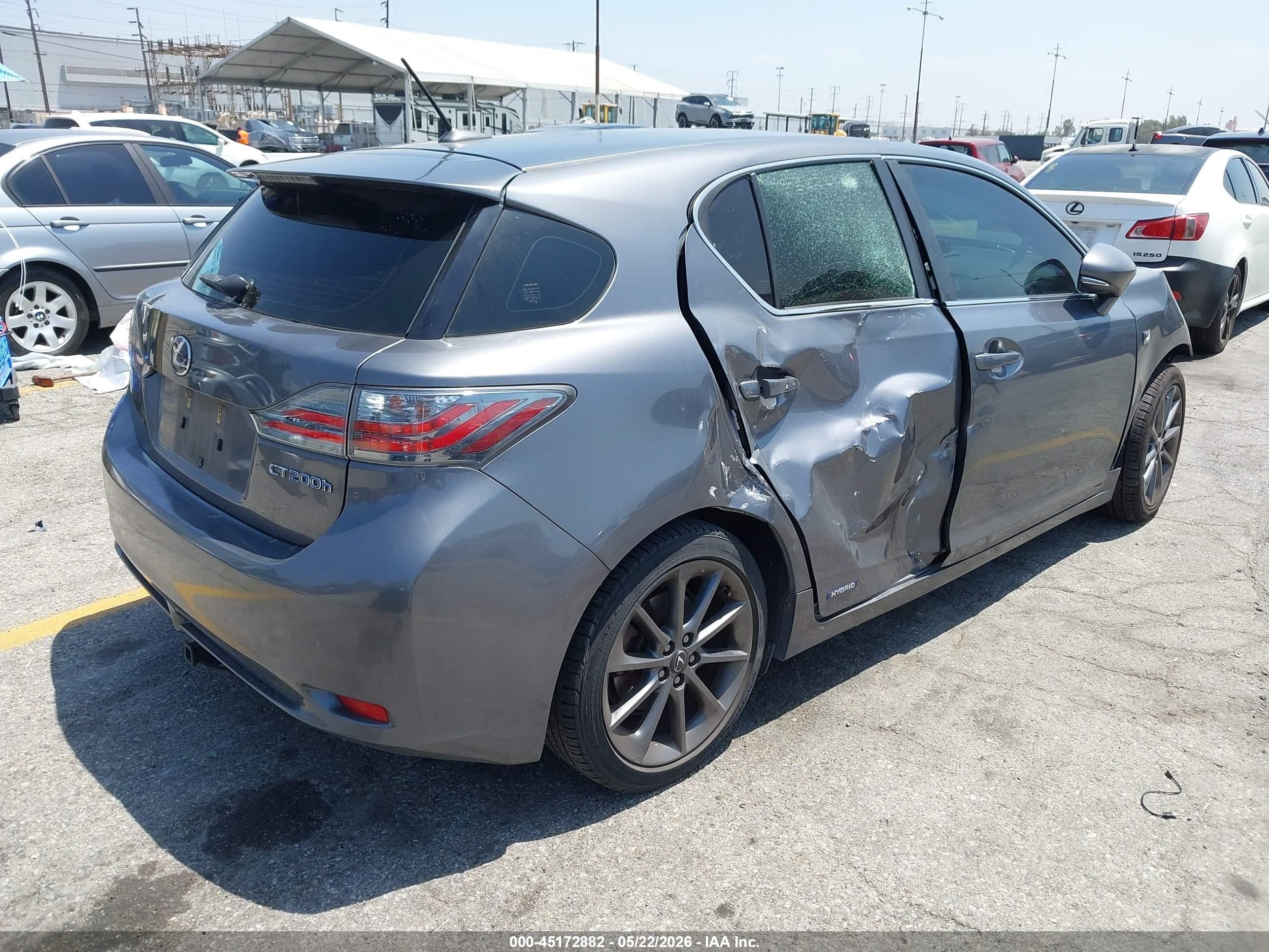 2012 Lexus Ct 200h Premium Brown vin: JTHKD5BH2C2110035