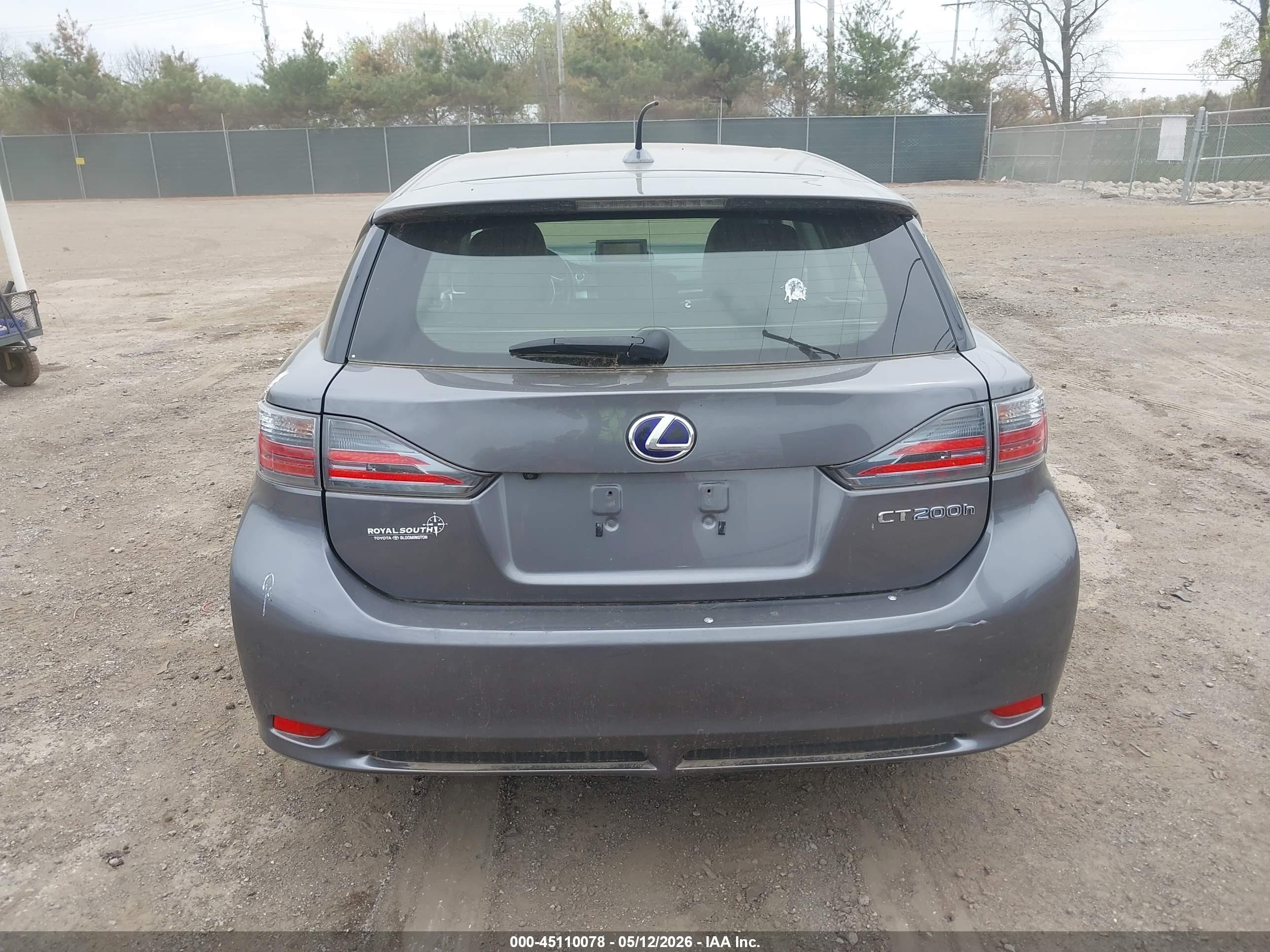 2012 Lexus Ct 200h Premium Gray vin: JTHKD5BH2C2122136