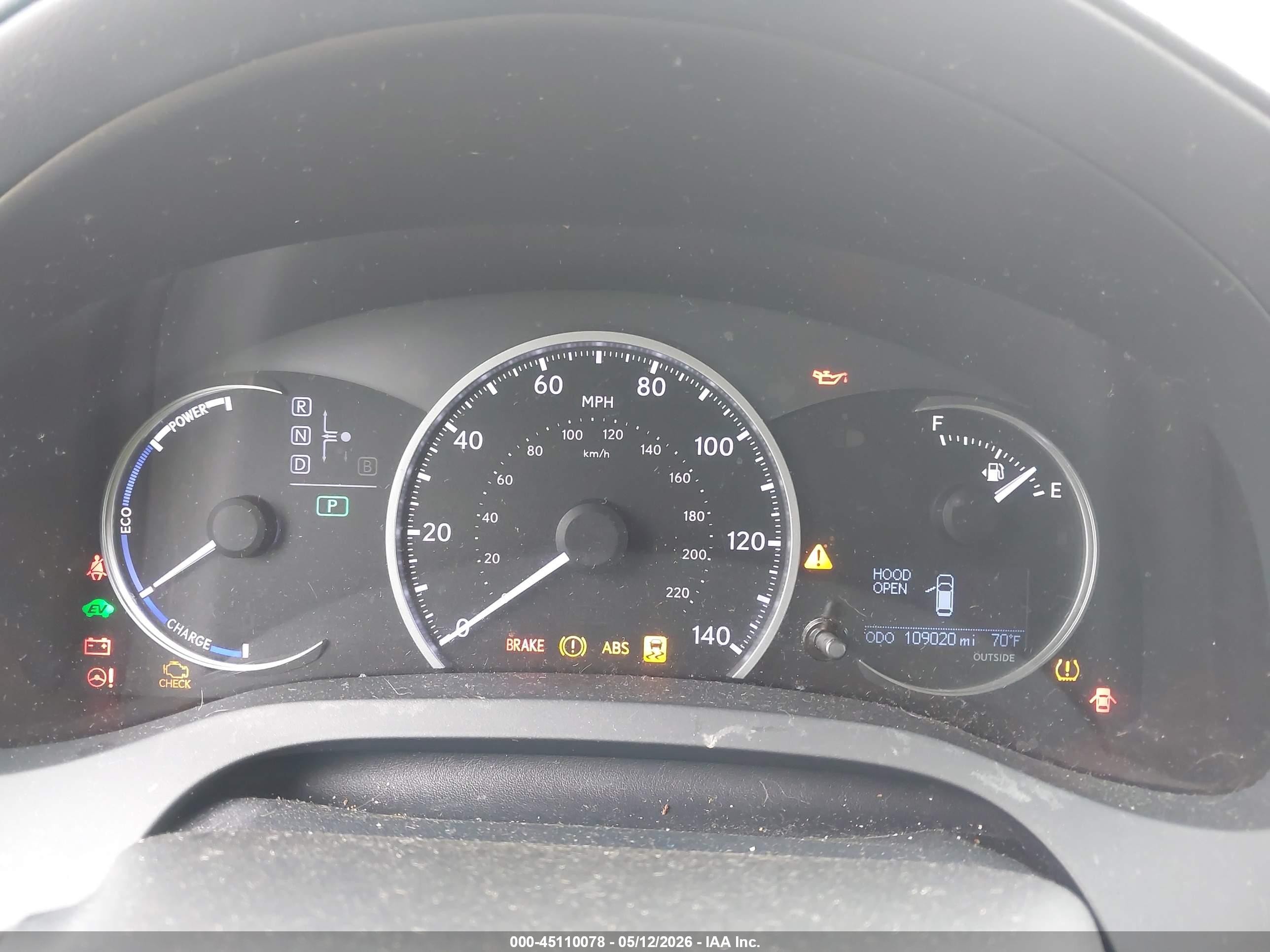 2012 Lexus Ct 200h Premium Gray vin: JTHKD5BH2C2122136
