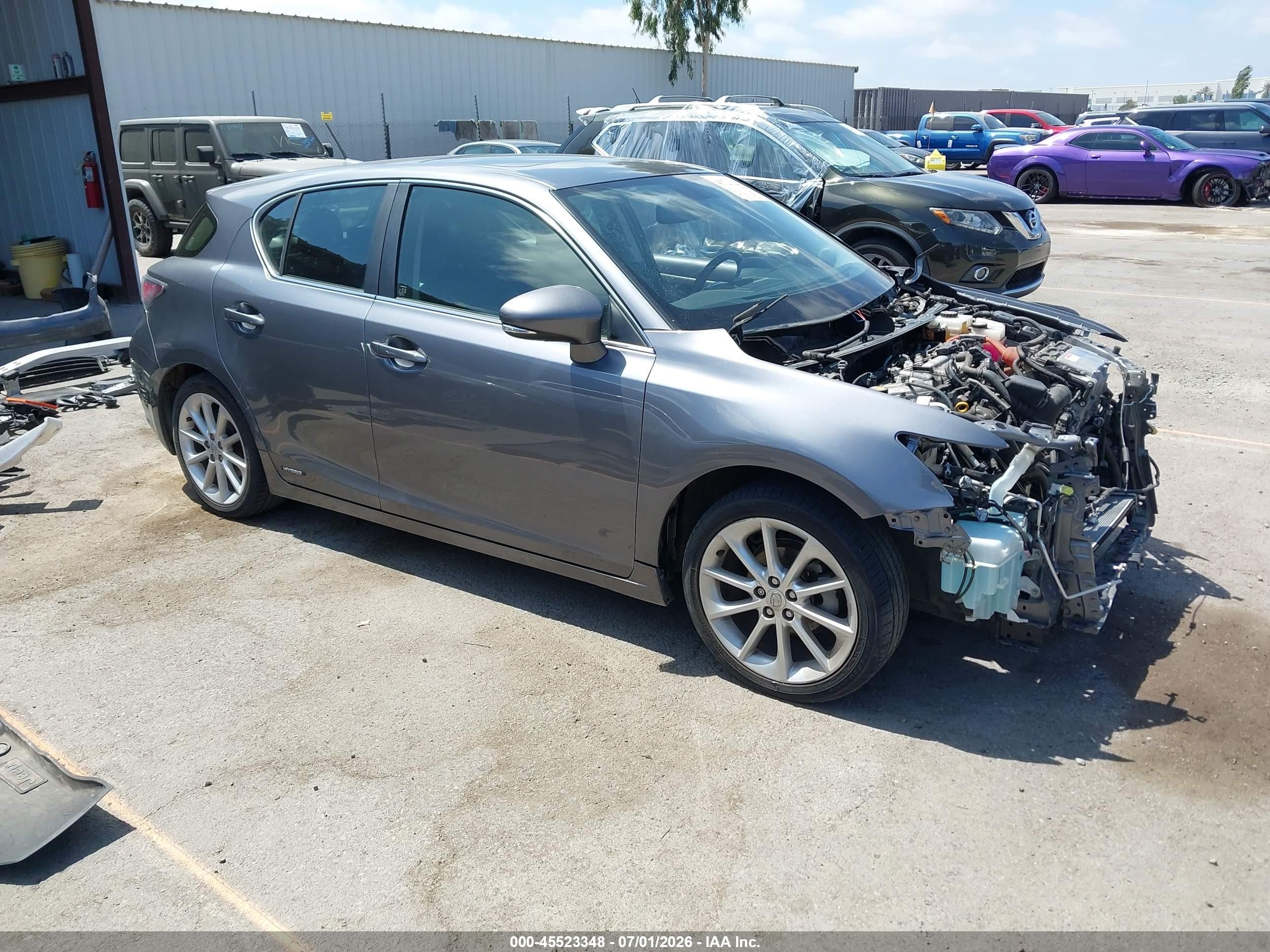 2013 Lexus Ct 200h   Gray vin: JTHKD5BH2D2126334
