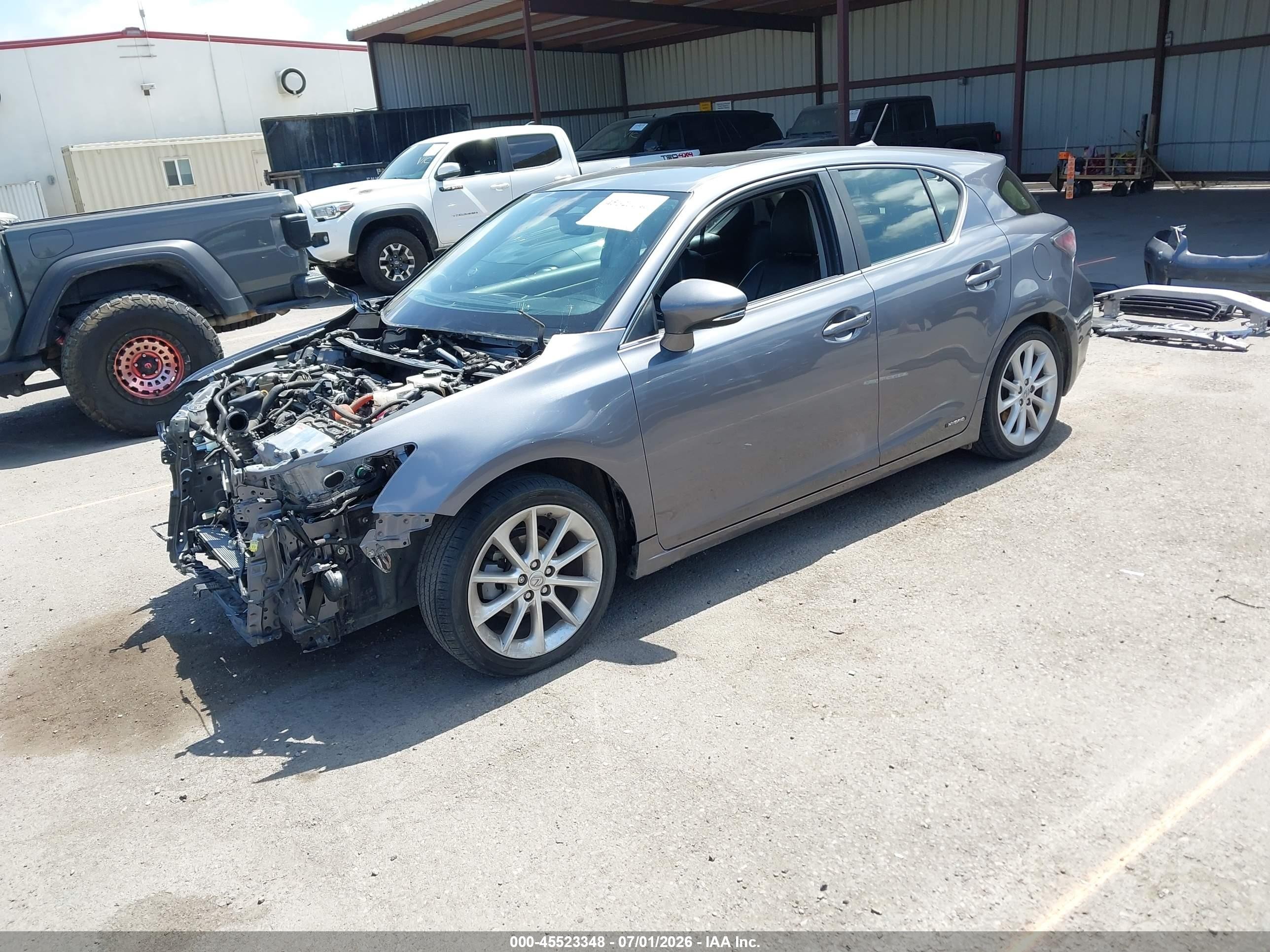 2013 Lexus Ct 200h   Gray vin: JTHKD5BH2D2126334