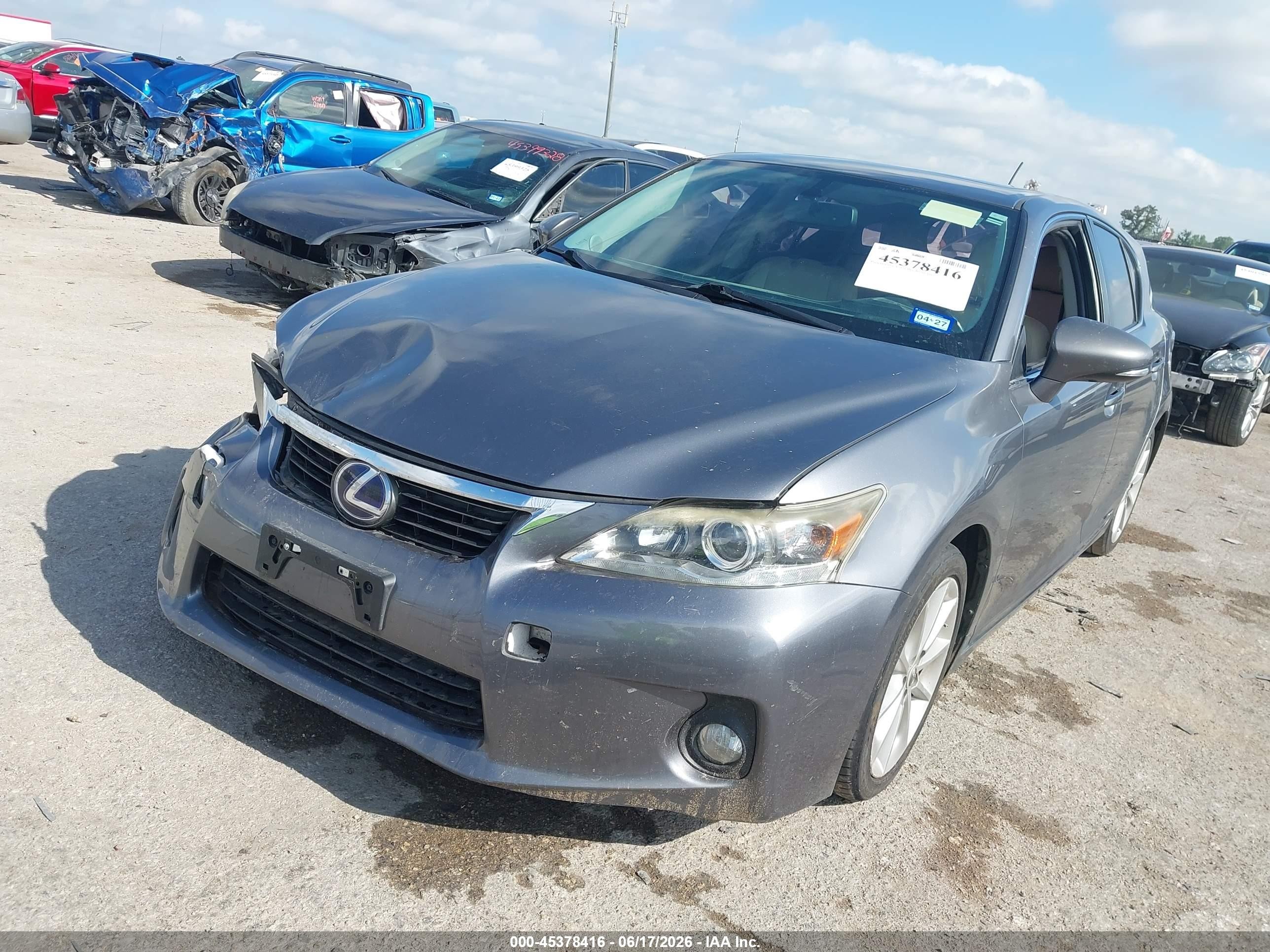 2013 Lexus Ct 200h   Gray vin: JTHKD5BH2D2131839