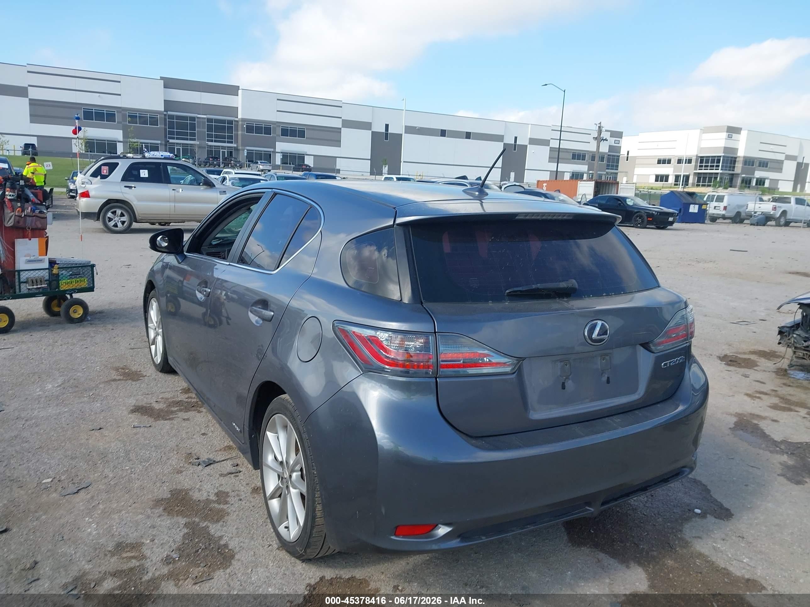 2013 Lexus Ct 200h   Gray vin: JTHKD5BH2D2131839
