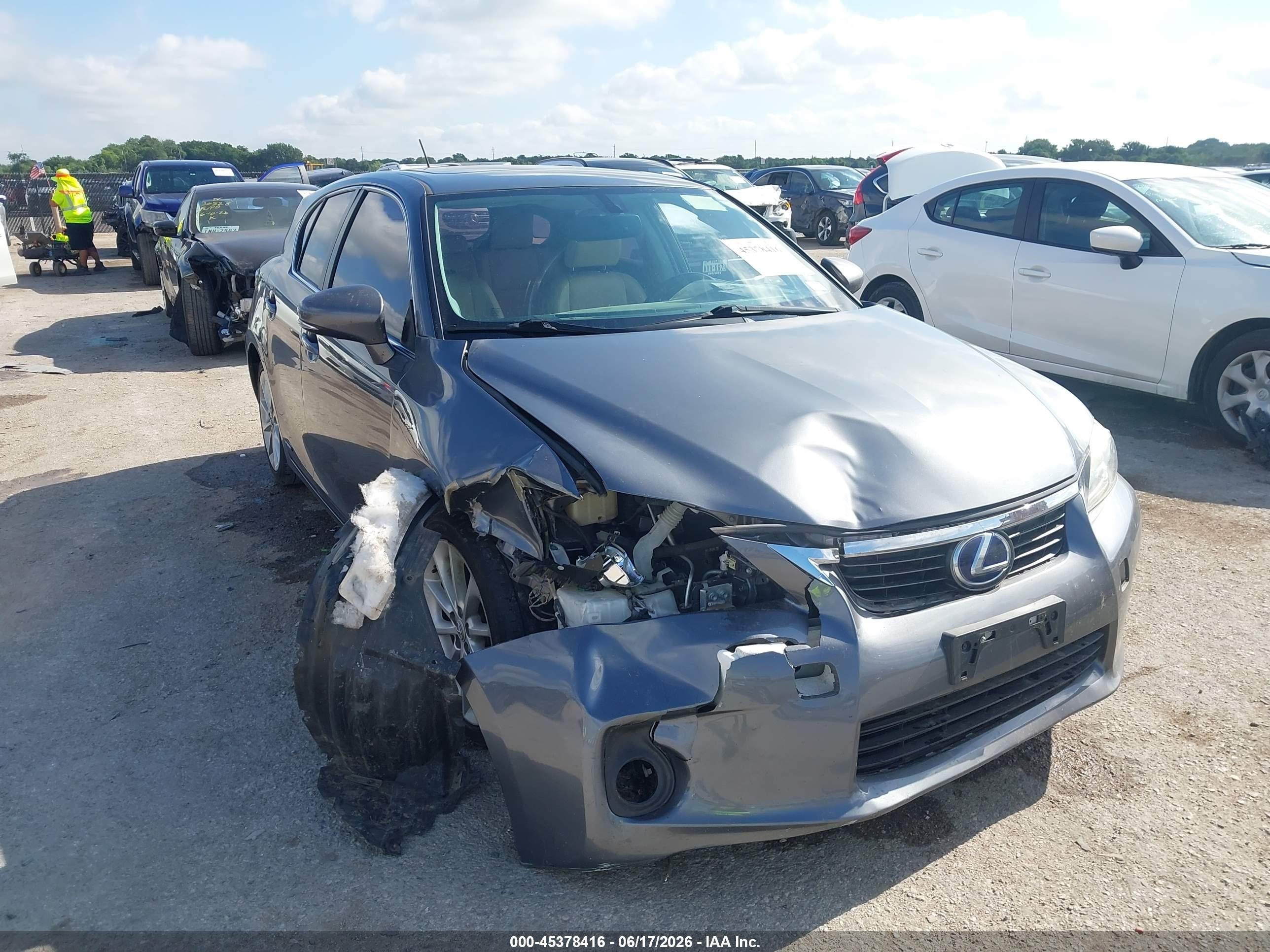 2013 Lexus Ct 200h   Gray vin: JTHKD5BH2D2131839