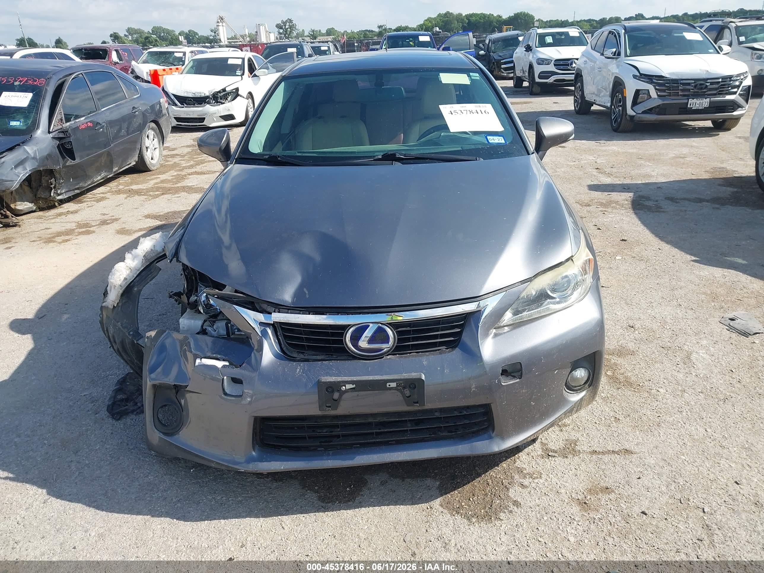 2013 Lexus Ct 200h   Gray vin: JTHKD5BH2D2131839