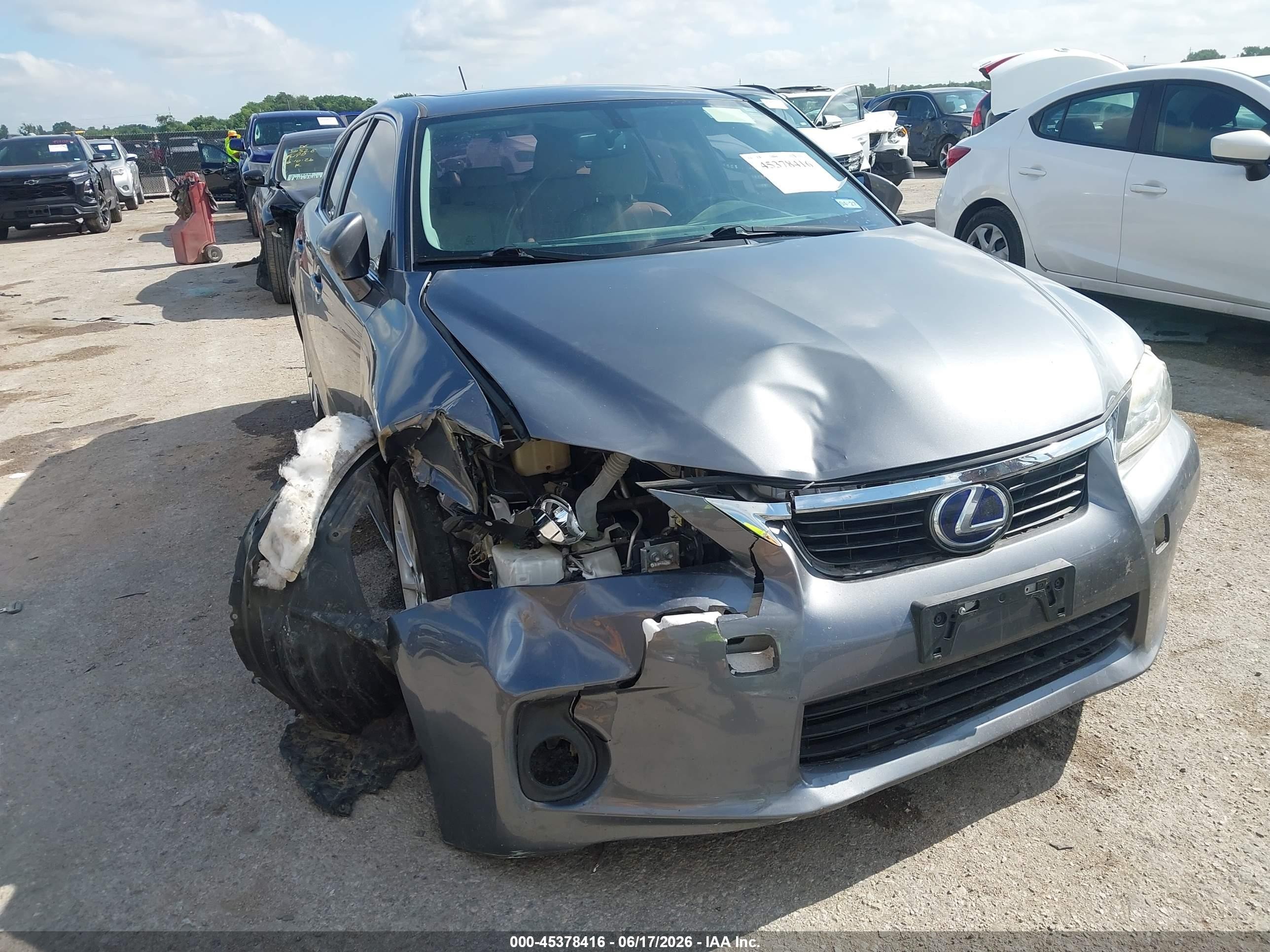2013 Lexus Ct 200h   Gray vin: JTHKD5BH2D2131839