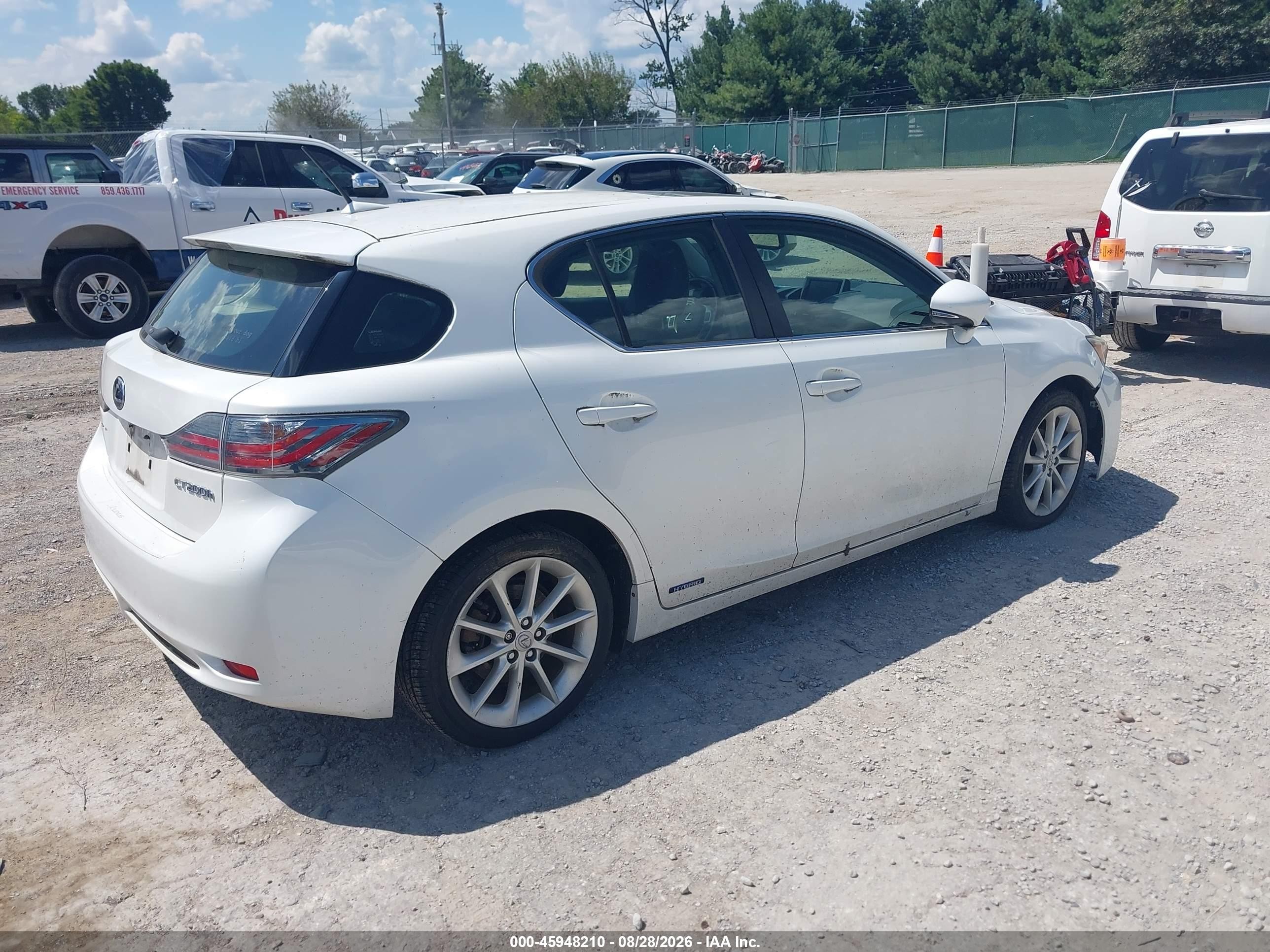 2013 Lexus Ct 200h White vin: JTHKD5BH2D2137091