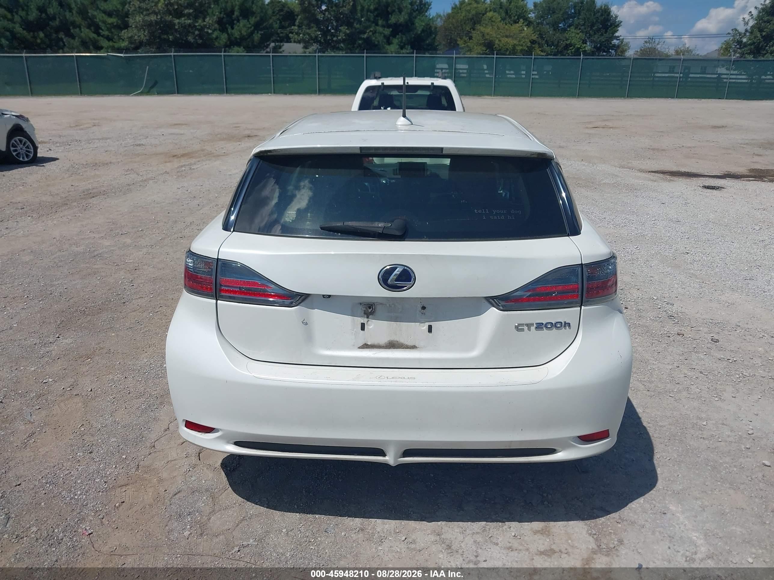 2013 Lexus Ct 200h White vin: JTHKD5BH2D2137091