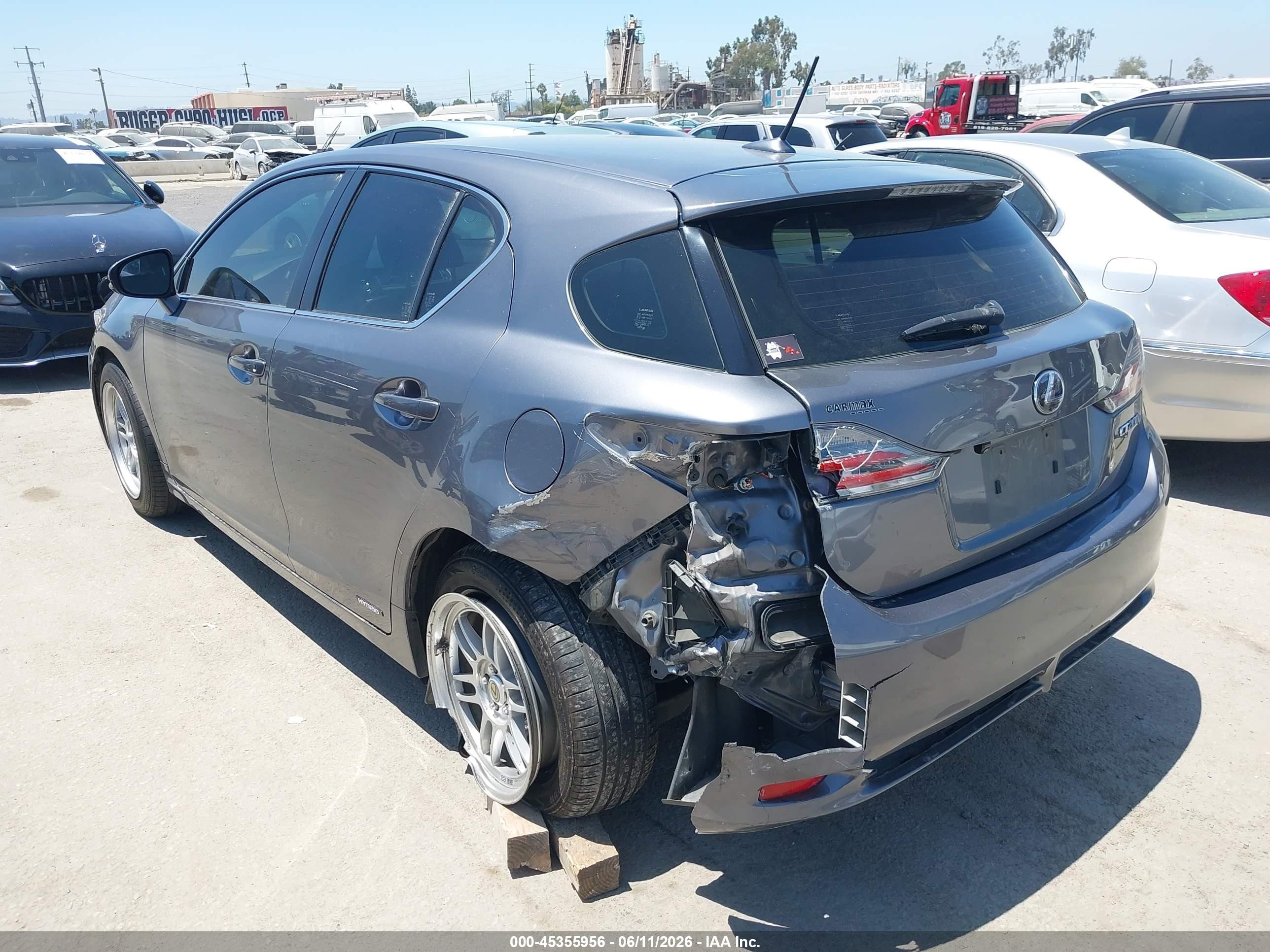 2013 Lexus Ct 200h   Gray vin: JTHKD5BH2D2170205