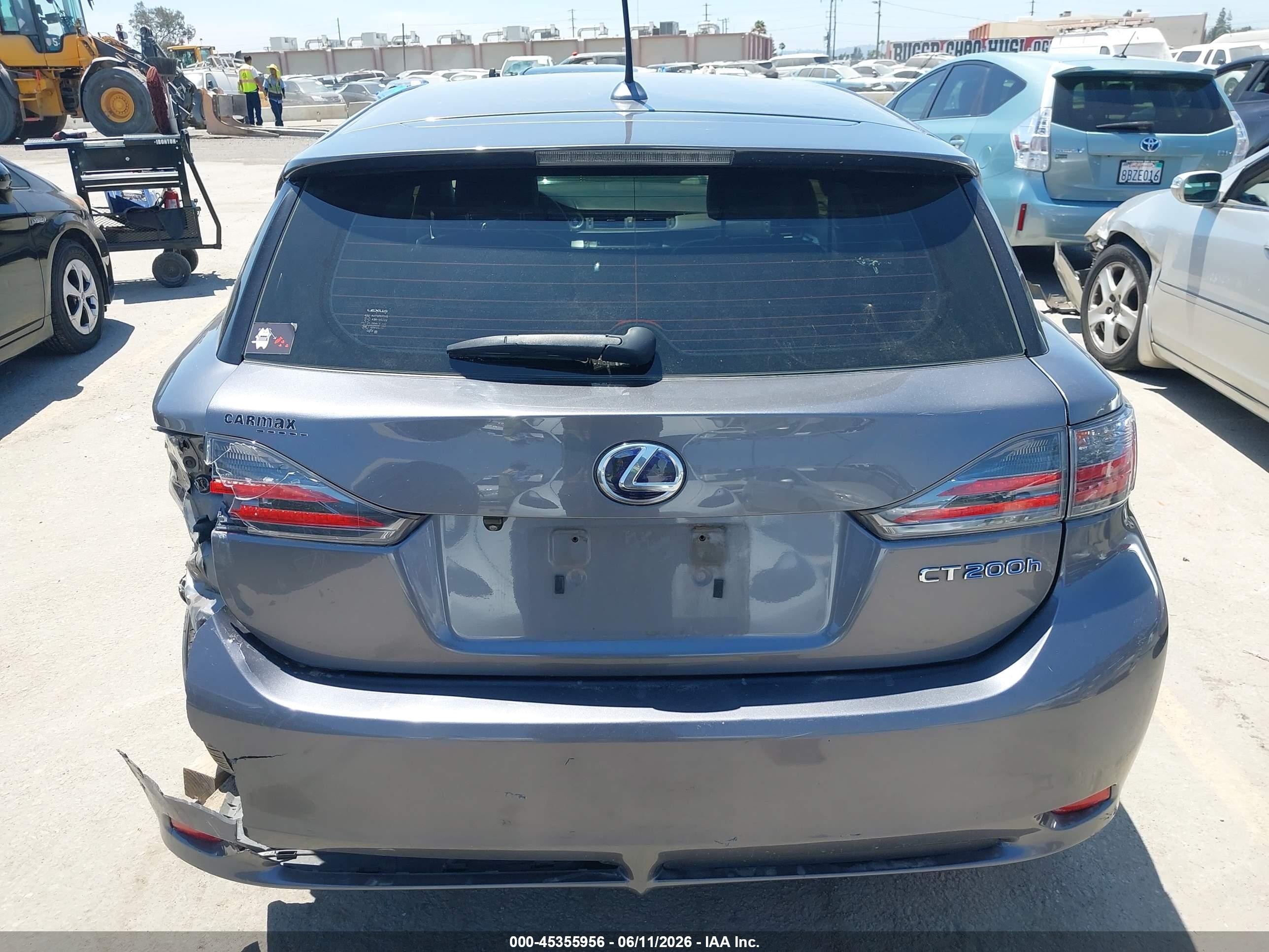 2013 Lexus Ct 200h   Gray vin: JTHKD5BH2D2170205