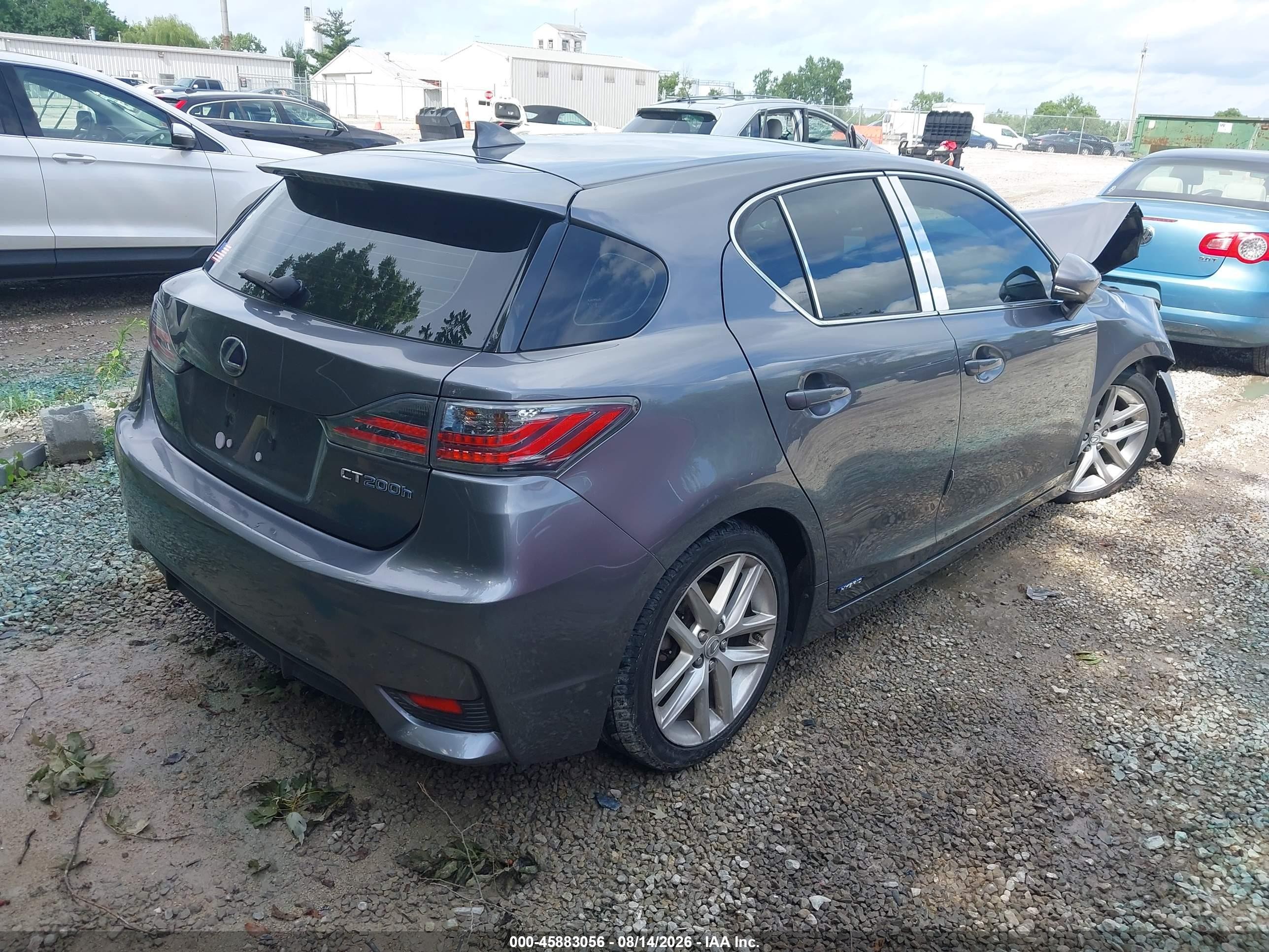 2014 Lexus Ct 200h   Gray vin: JTHKD5BH2E2190598