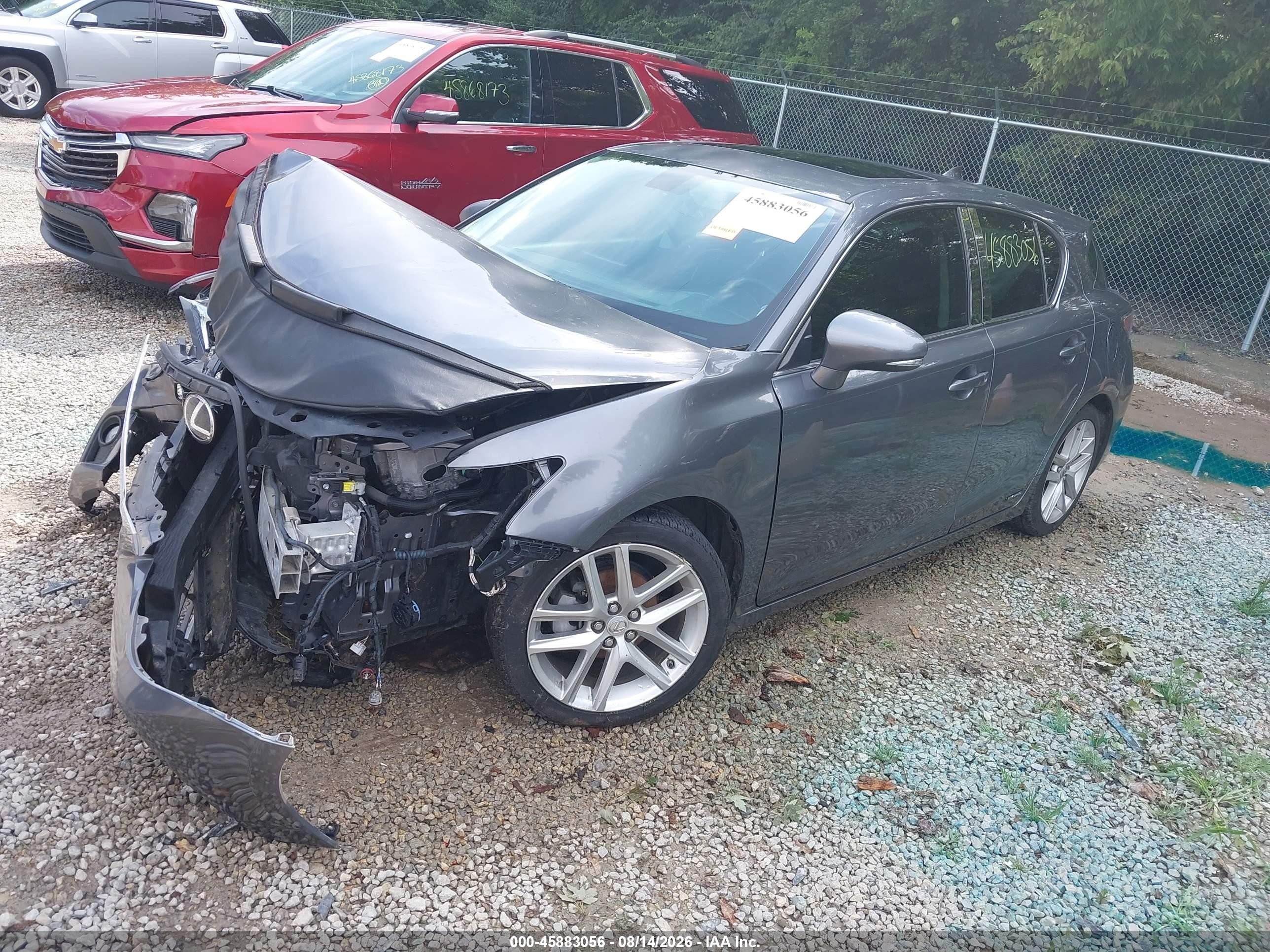 2014 Lexus Ct 200h   Gray vin: JTHKD5BH2E2190598
