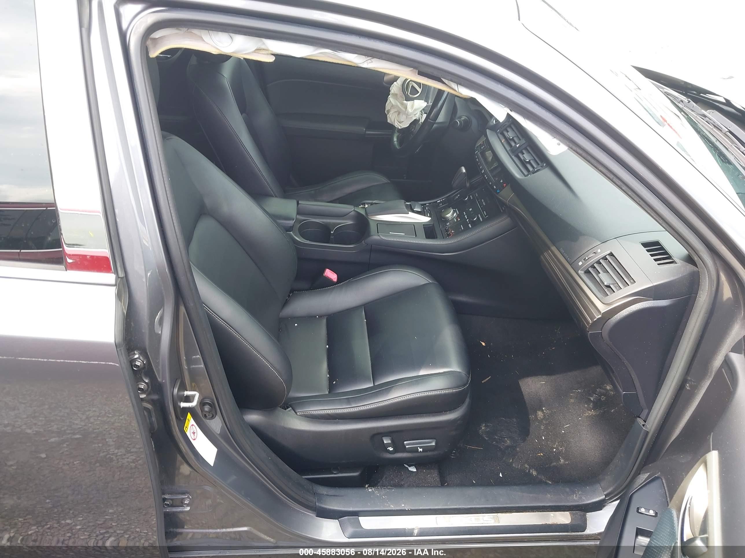 2014 Lexus Ct 200h   Gray vin: JTHKD5BH2E2190598